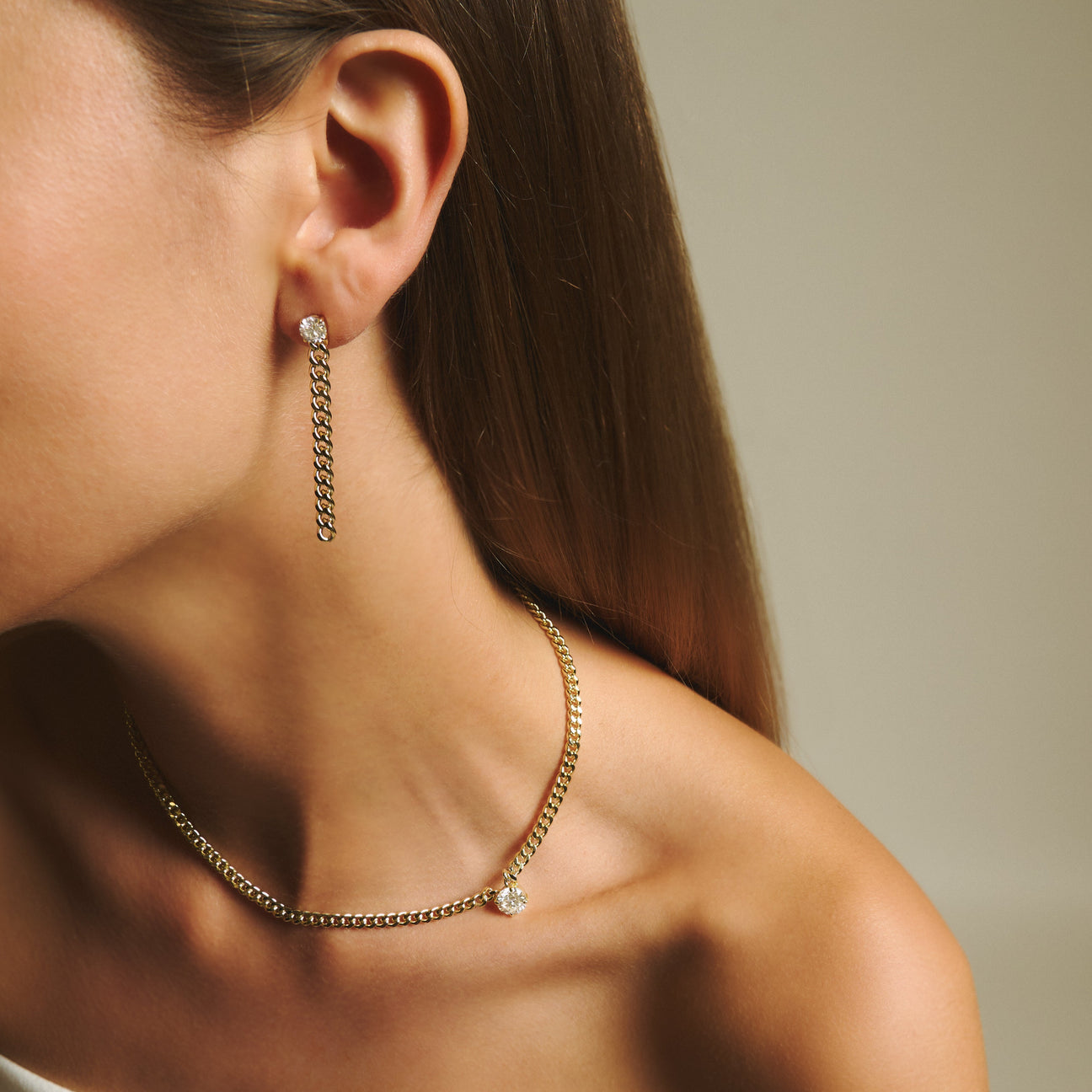 Stella round curb-link necklace 2ct - Stella round curb-link necklace 2ct -  The Future Rocks -    6