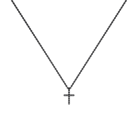  Black cross necklace - Black Cross Necklace -  The Future Rocks  -    1 