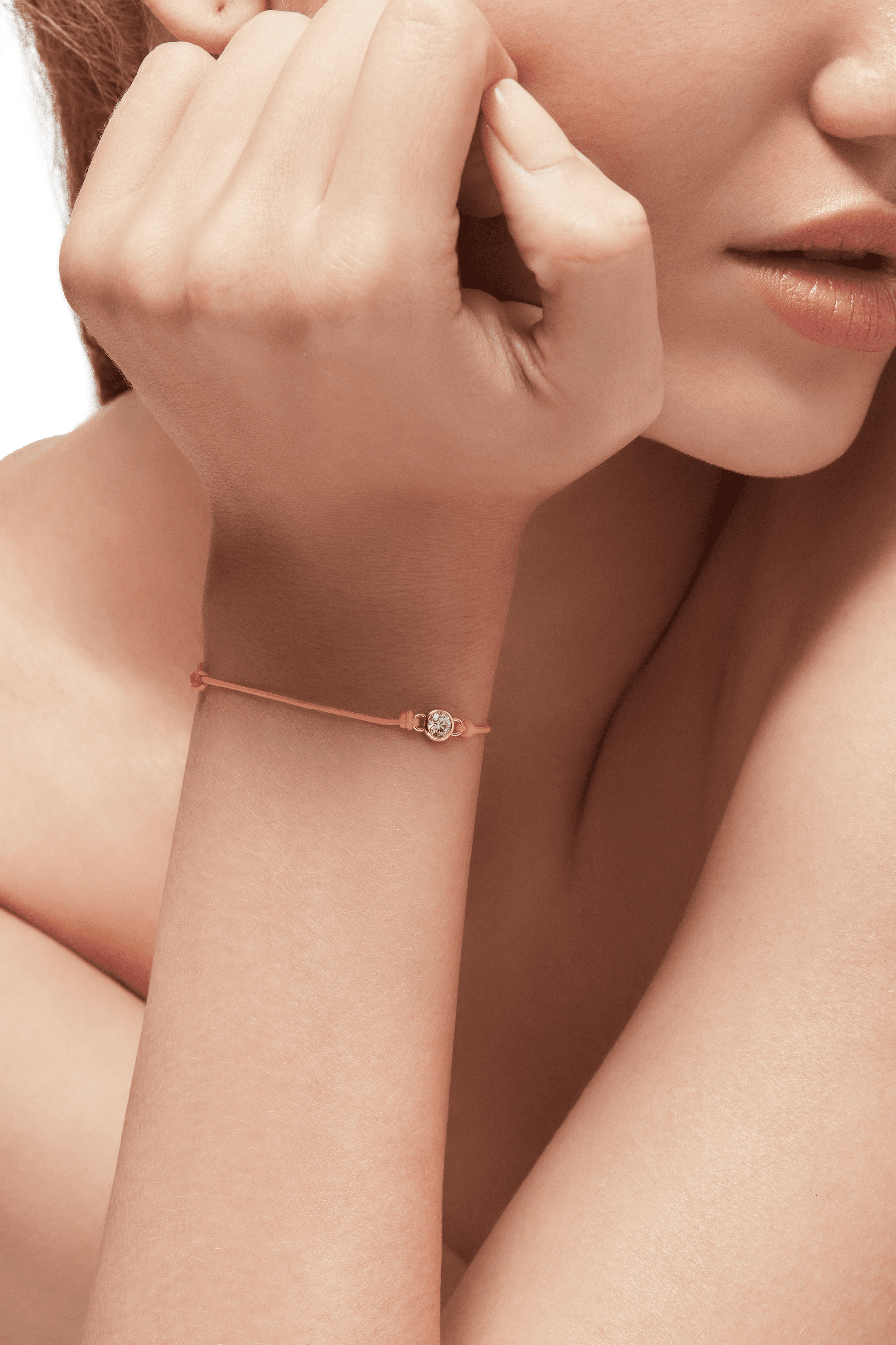 Round brilliant bezel cord bracelet - Round brilliant bezel cord bracelet -  The Future Rocks -    2