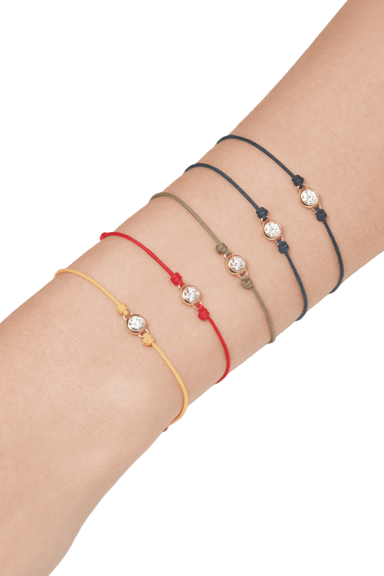 Round brilliant bezel cord bracelet - Round brilliant bezel cord bracelet -  The Future Rocks -    2