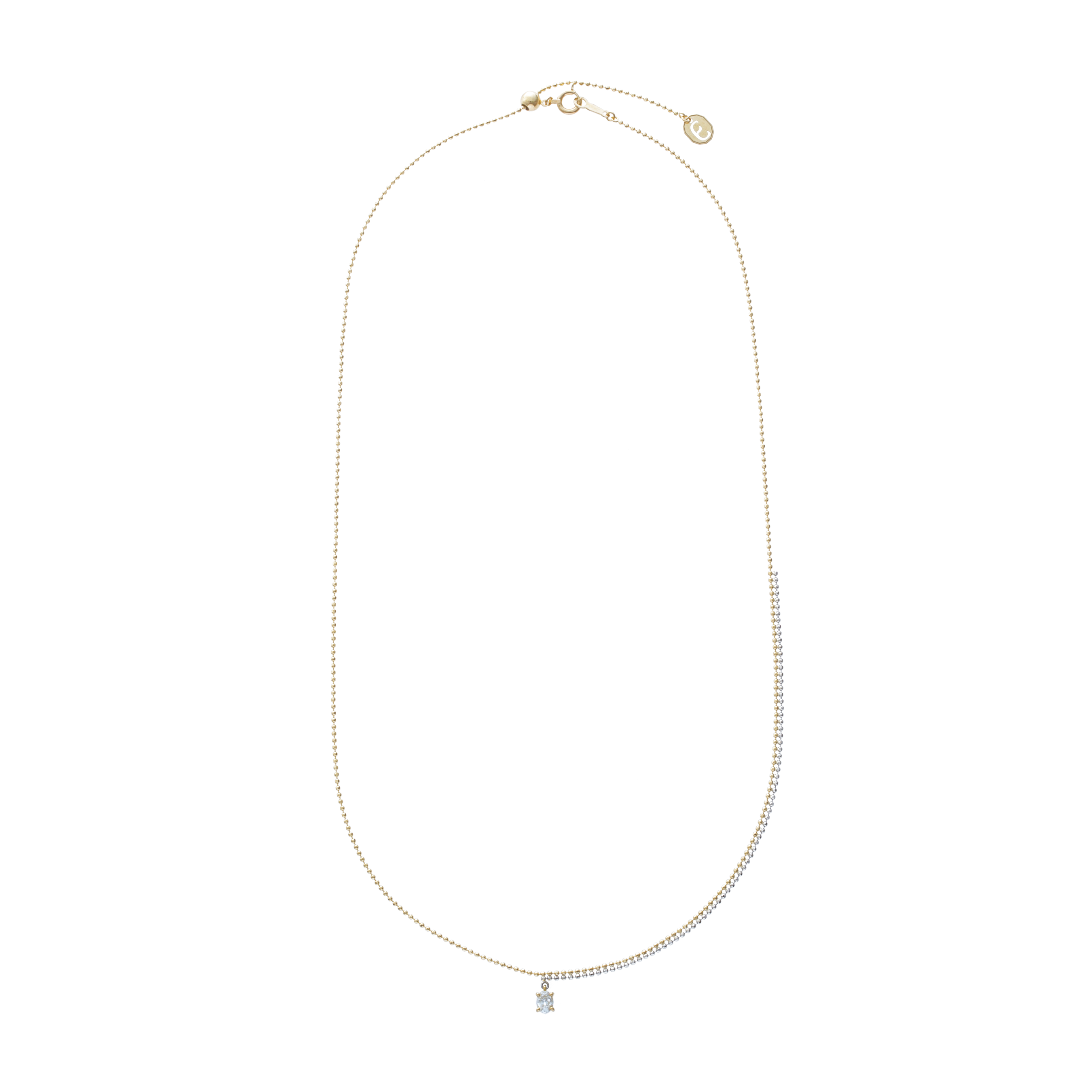 Pixel 0.15ct oval chain necklace - Pixel 0.15ct oval chain necklace -  The Future Rocks -    3