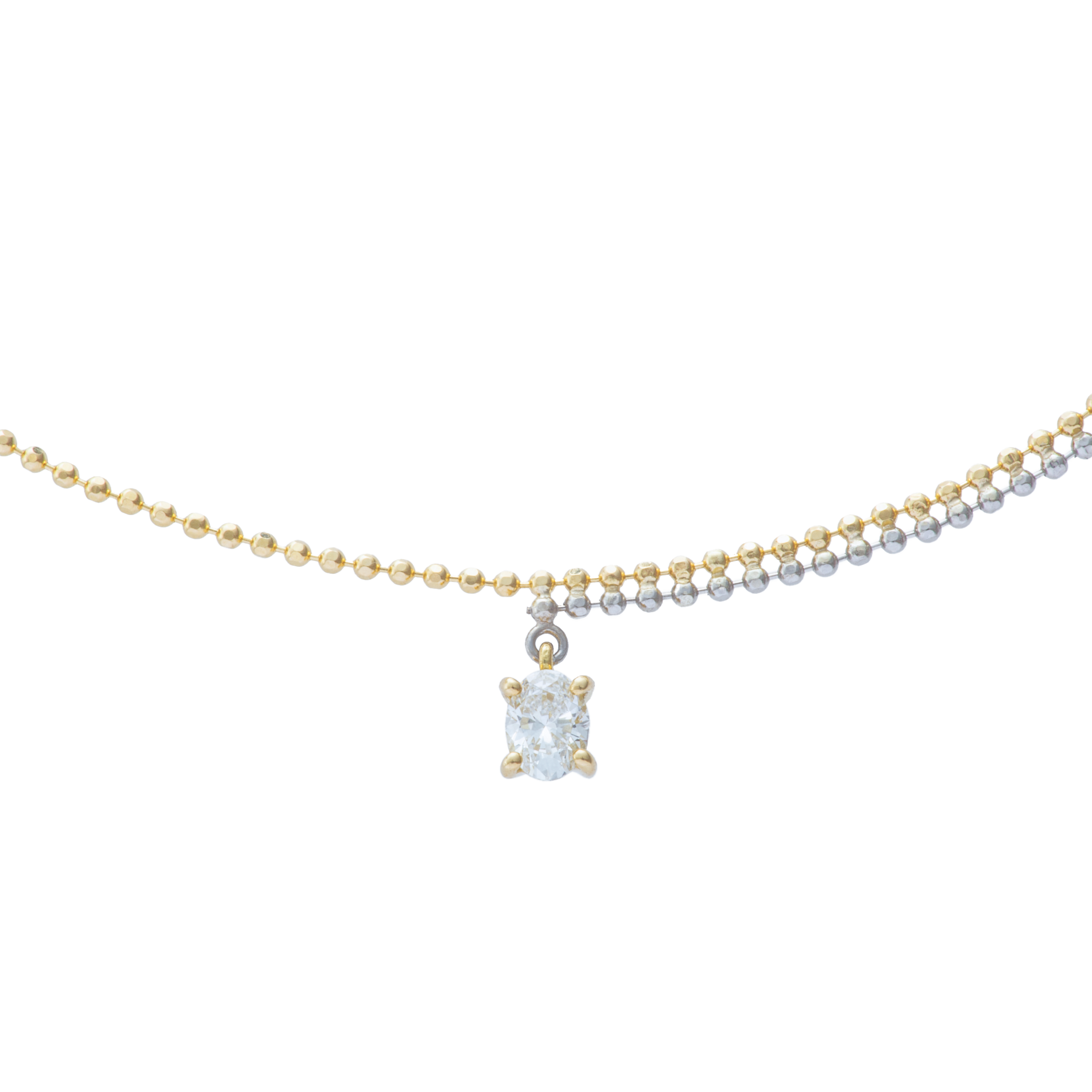 Pixel 0.15ct oval chain necklace - Pixel 0.15ct oval chain necklace -  The Future Rocks -    1