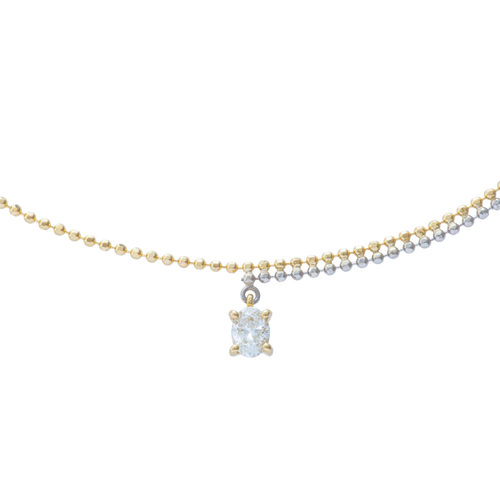 Pixel 0.15ct oval chain necklace - Pixel 0.15ct oval chain necklace -  The Future Rocks -    1