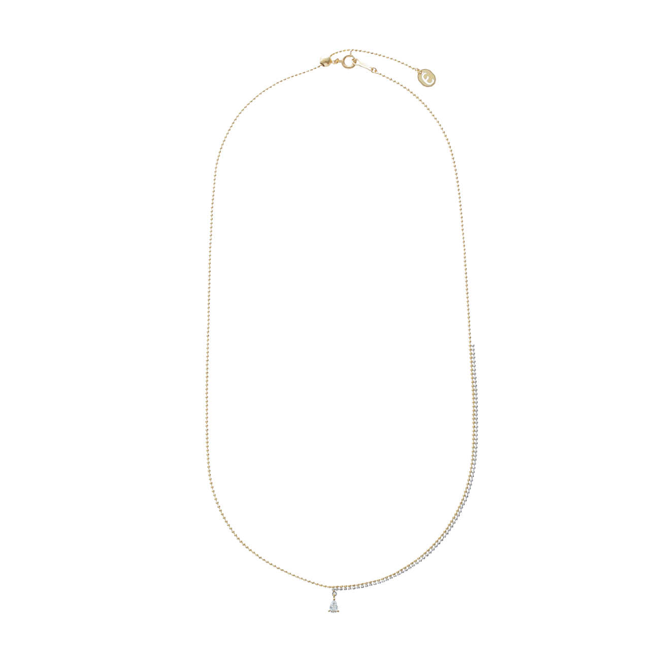 Pixel 0.12ct pear chain necklace - Pixel 0.12ct pear chain necklace -  The Future Rocks -    3