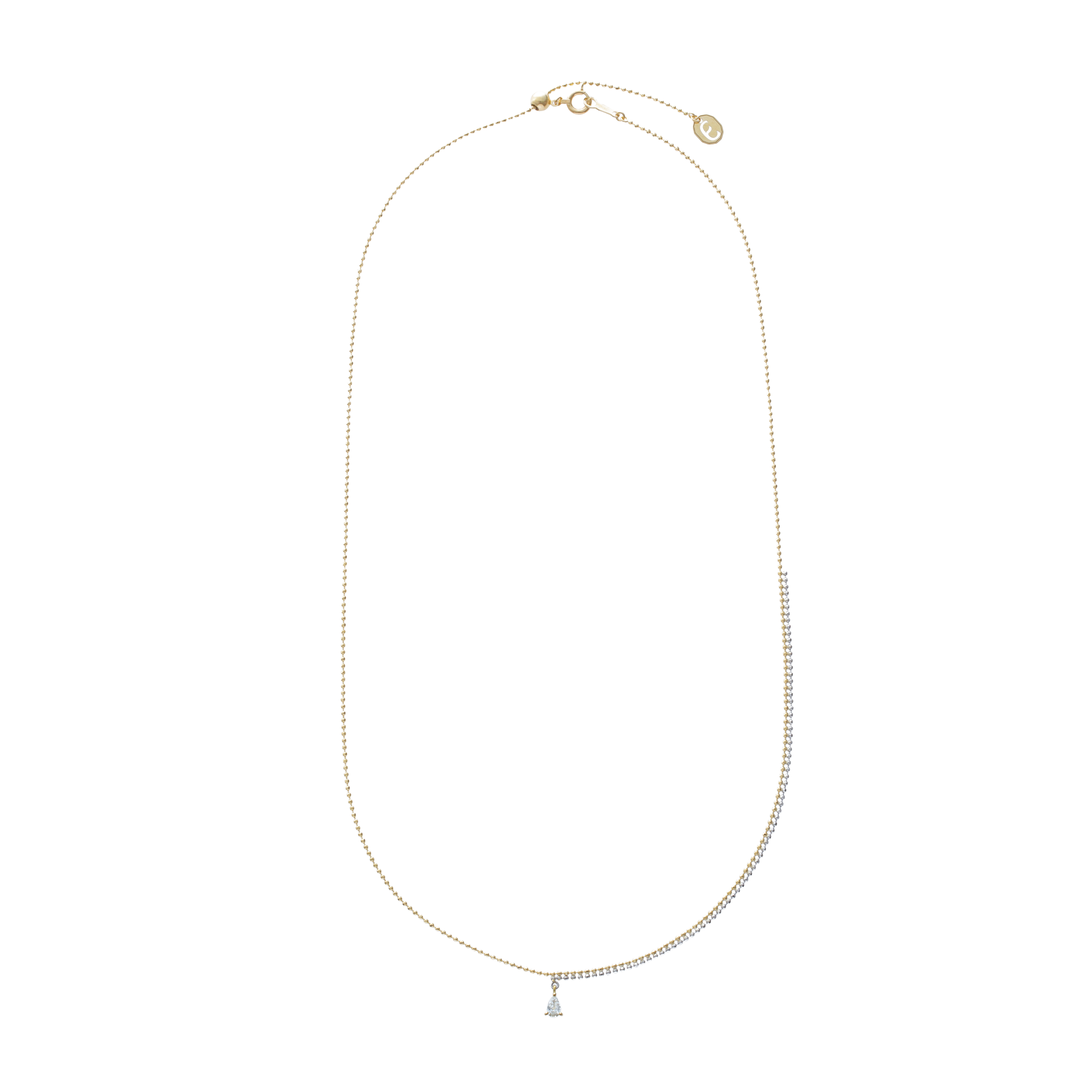 Pixel 0.12ct pear chain necklace - Pixel 0.12ct pear chain necklace -  The Future Rocks -    3