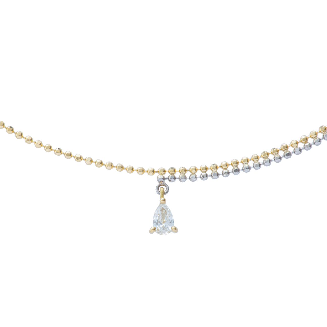 Pixel 0.12ct pear chain necklace - Pixel 0.12ct pear chain necklace -  The Future Rocks -    1