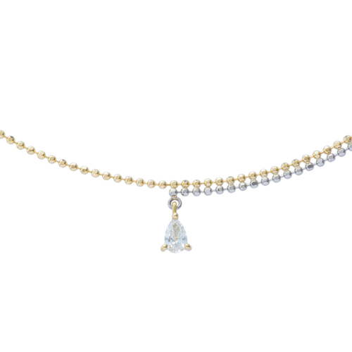 Pixel 0.12ct pear chain necklace - Pixel 0.12ct pear chain necklace -  The Future Rocks -    1