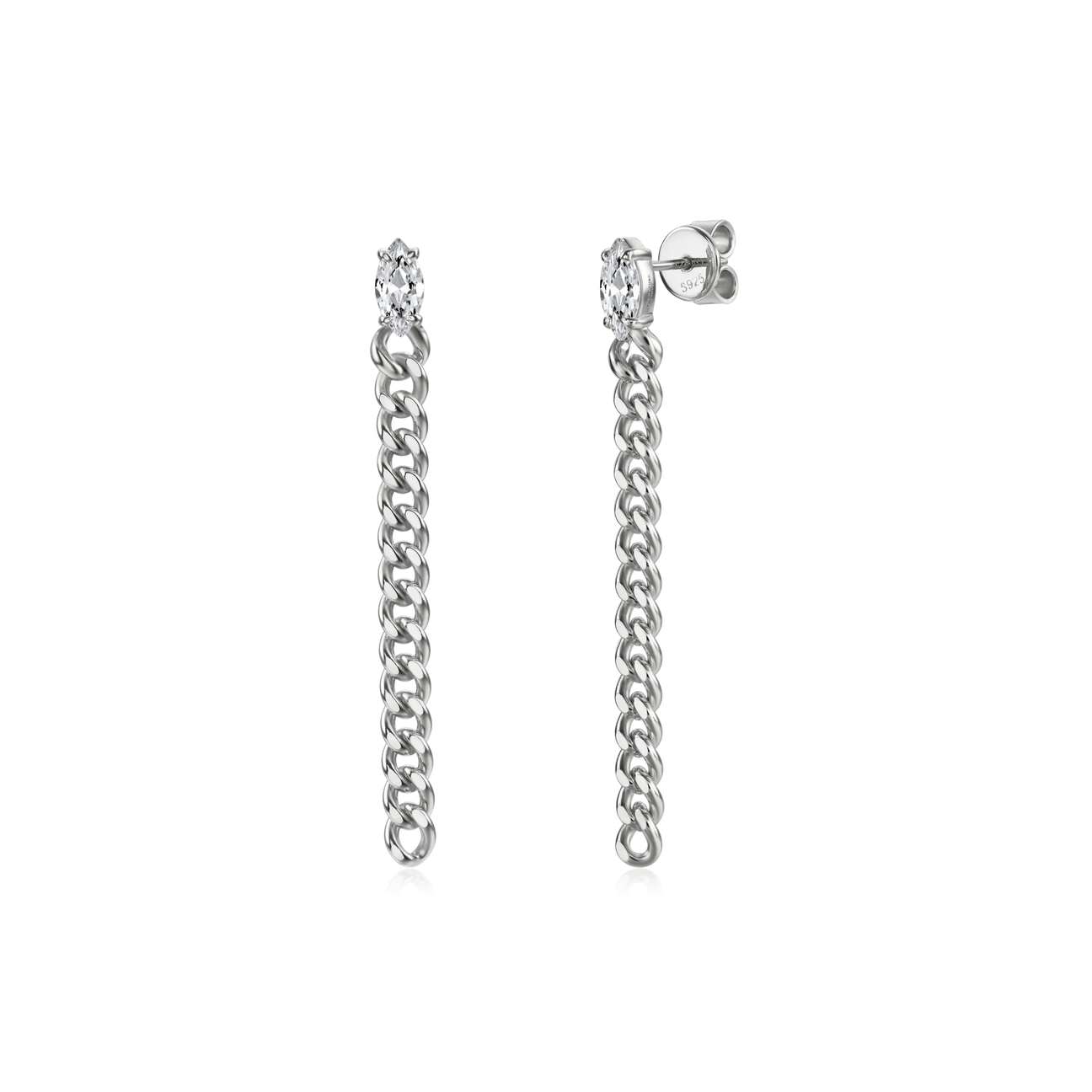 Anya marquise curb-link earrings 1ct - Anya marquise curb-link earrings 1ct -  The Future Rocks -    3