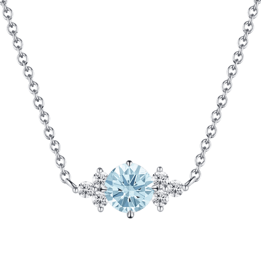 Round blue joy necklace - The Future Rocks x Lightbox Round Blue Diamond Necklace -  The Future Rocks  -    1