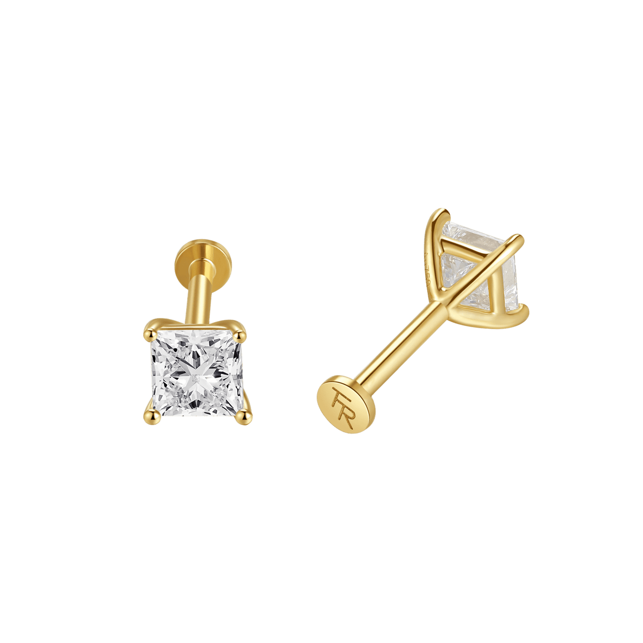 Princess flatback earrings - Princess flatback earrings -  The Future Rocks -    3