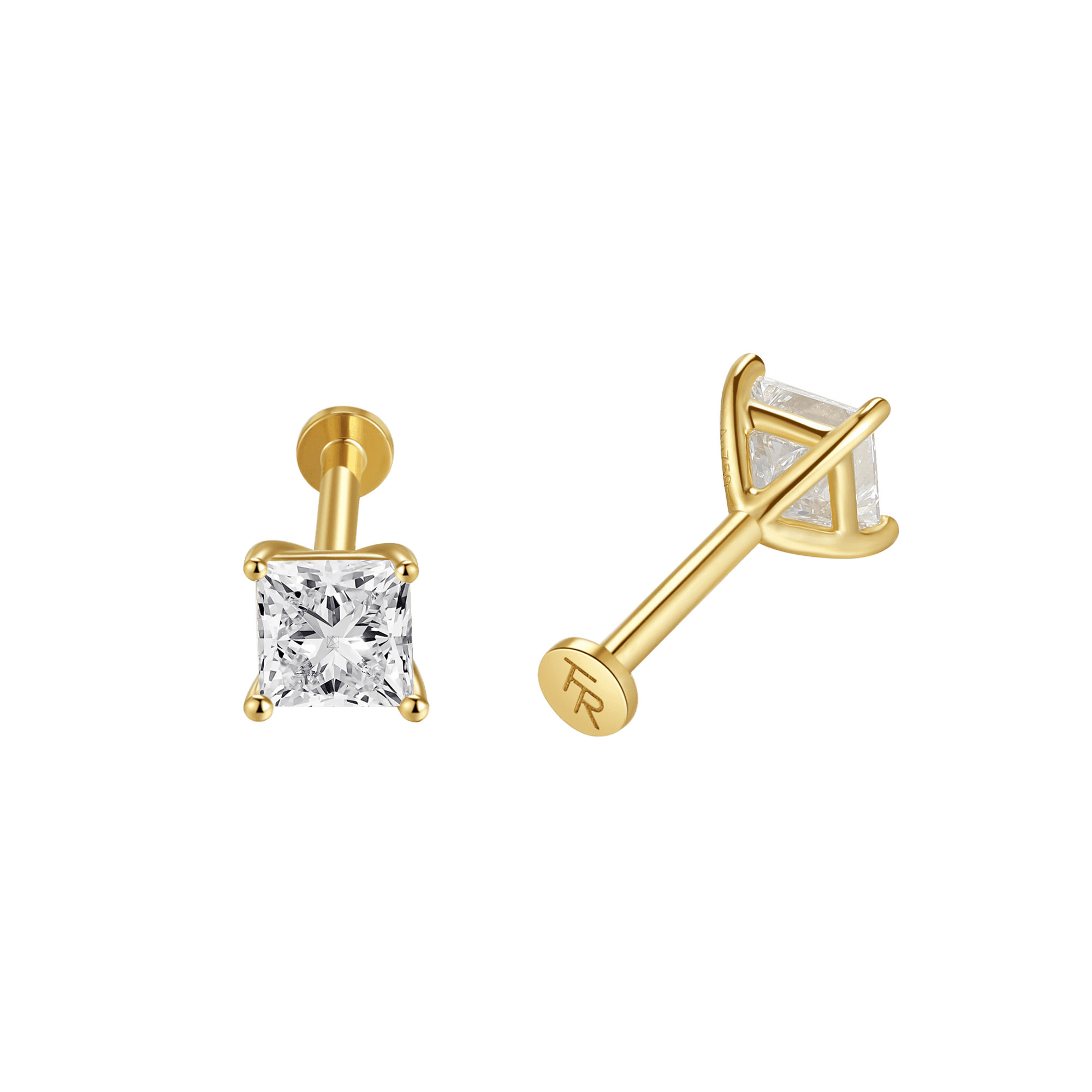 Princess flatback earrings - Princess flatback earrings -  The Future Rocks -    3