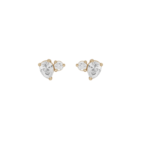  Cluster studs - Lab-Grown Diamond Cluster Stud Earrings -  The Future Rocks  -    1 