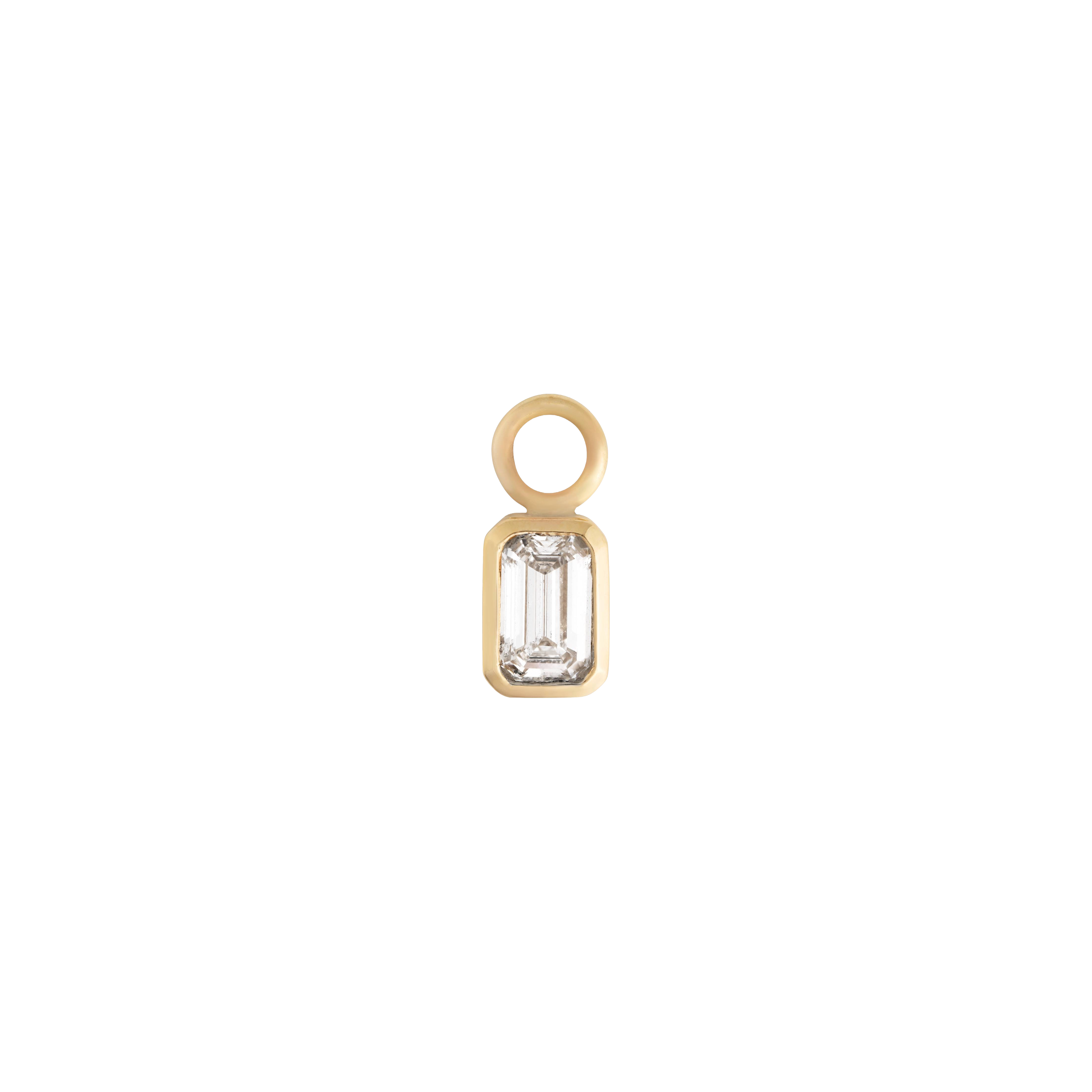 Emerald diamond earring charm - Emerald diamond earring charm -  The Future Rocks -    1