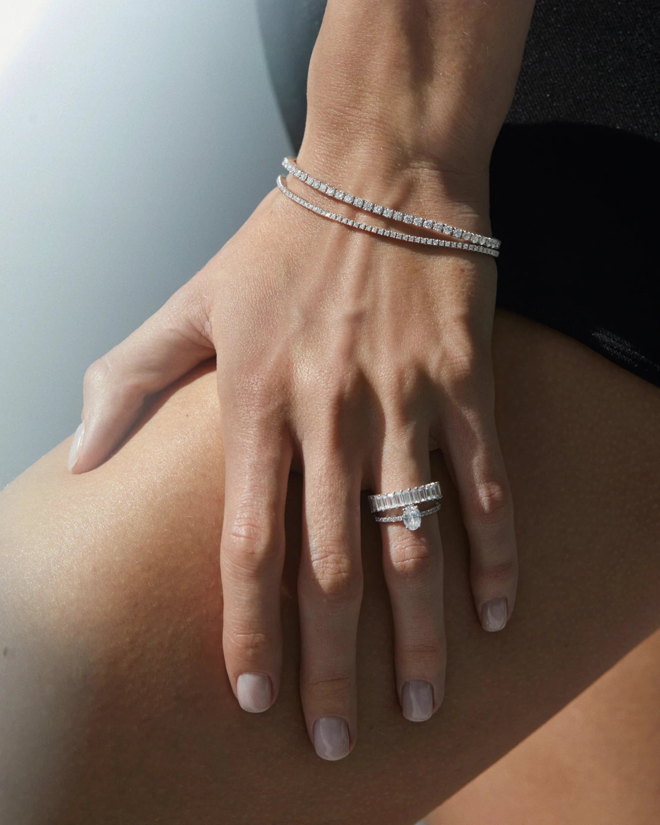 Tennis bracelet - 18K Gold Diamond Tennis Bracelet - The Future Rocks - 2