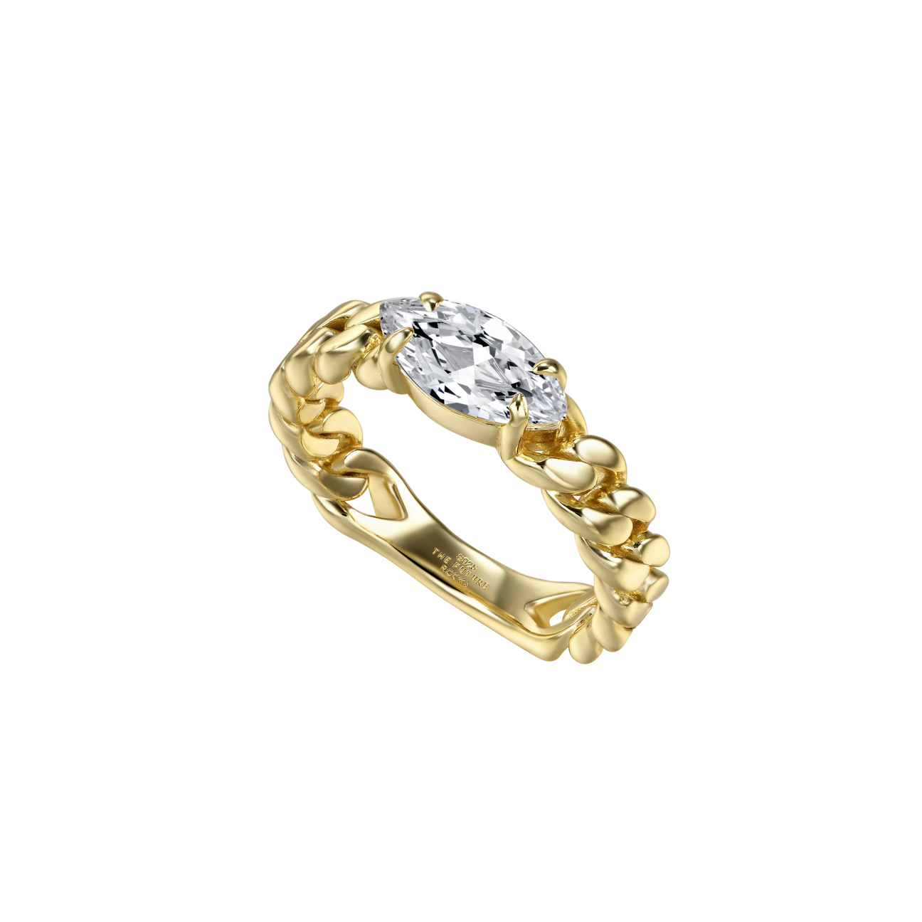 Glory marquise curb-link ring 1ct - Glory marquise curb-link ring 1ct -  The Future Rocks -    3