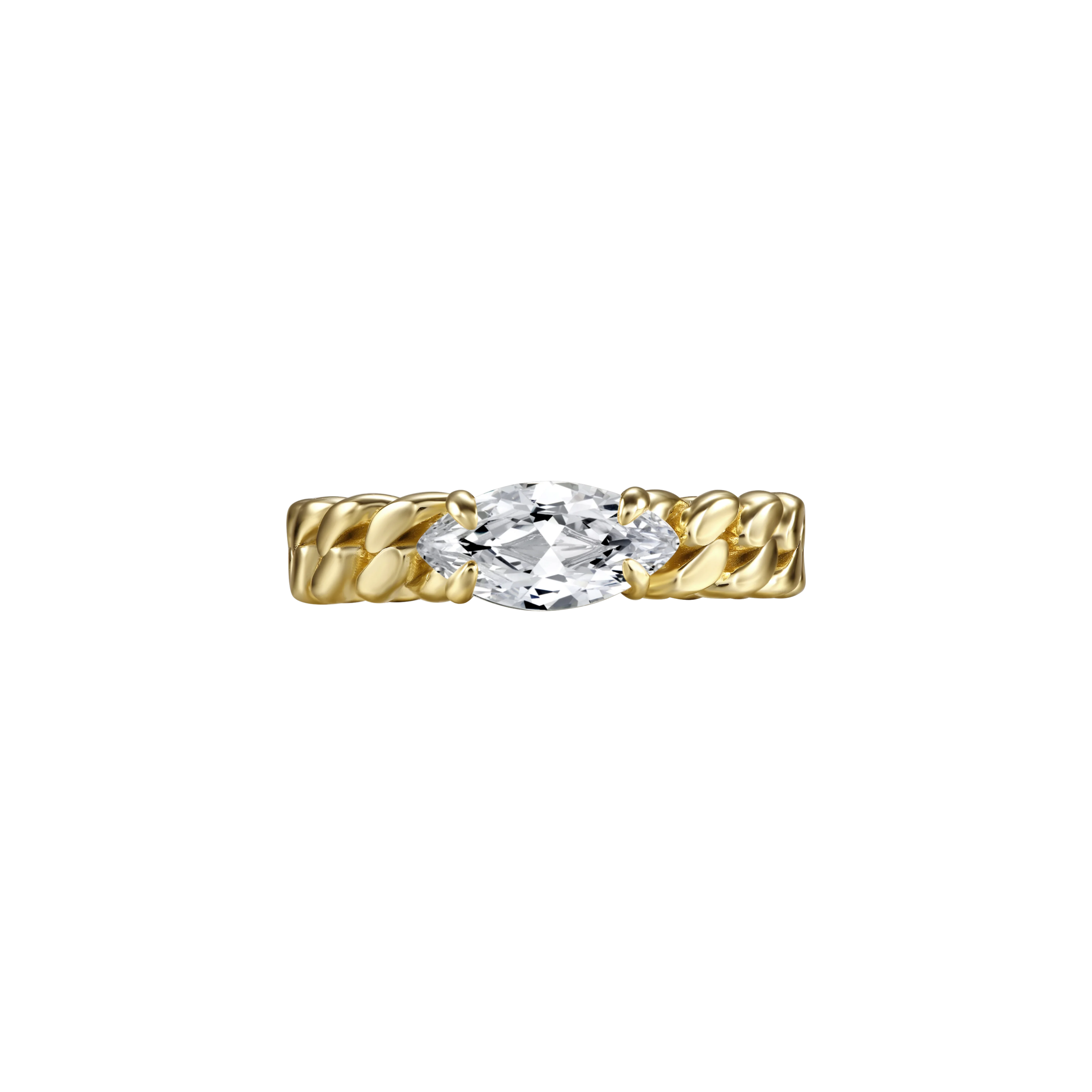 Glory marquise curb-link ring 1ct - Glory marquise curb-link ring 1ct -  The Future Rocks -    1
