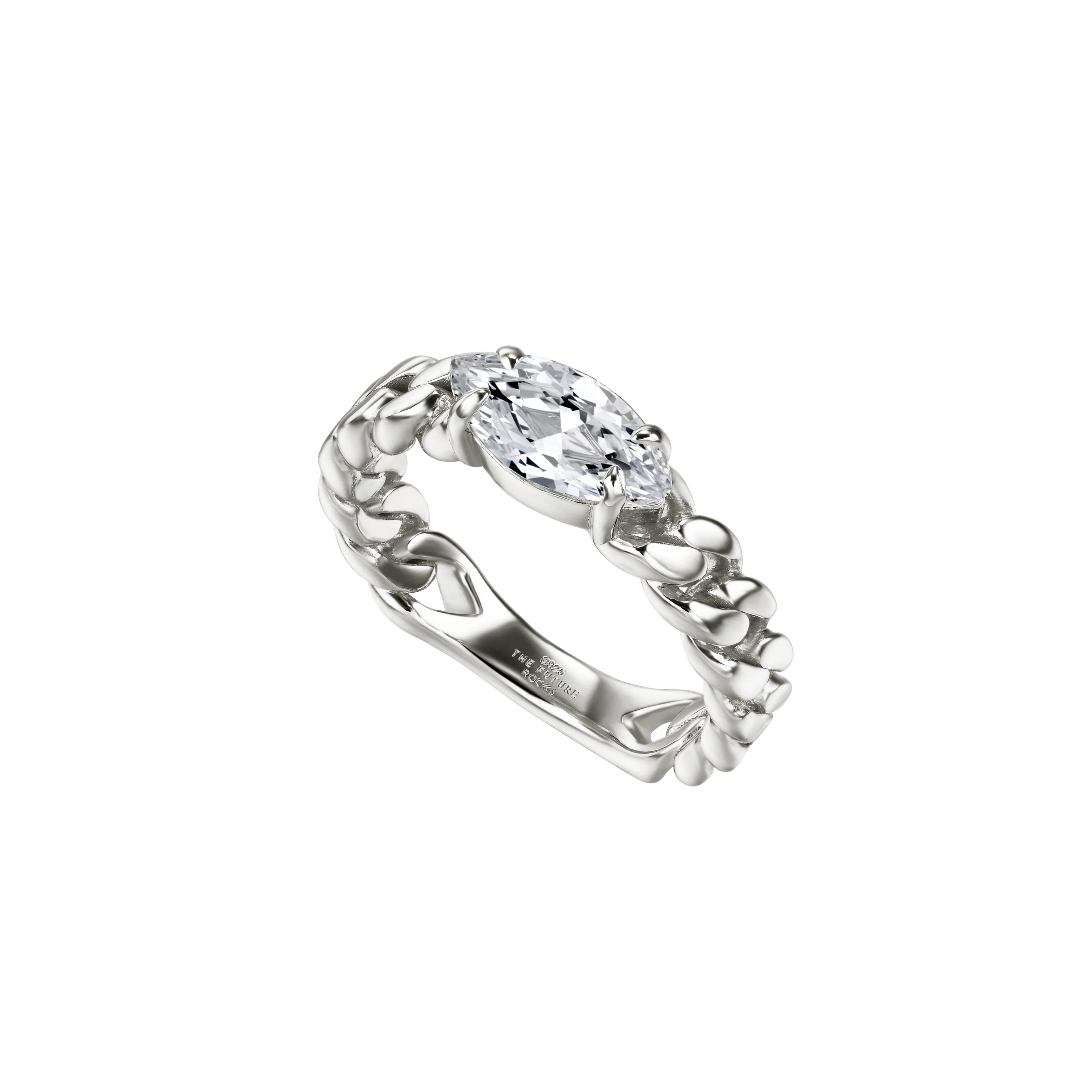 Glory marquise curb-link ring 1ct - Glory marquise curb-link ring 1ct -  The Future Rocks -    7