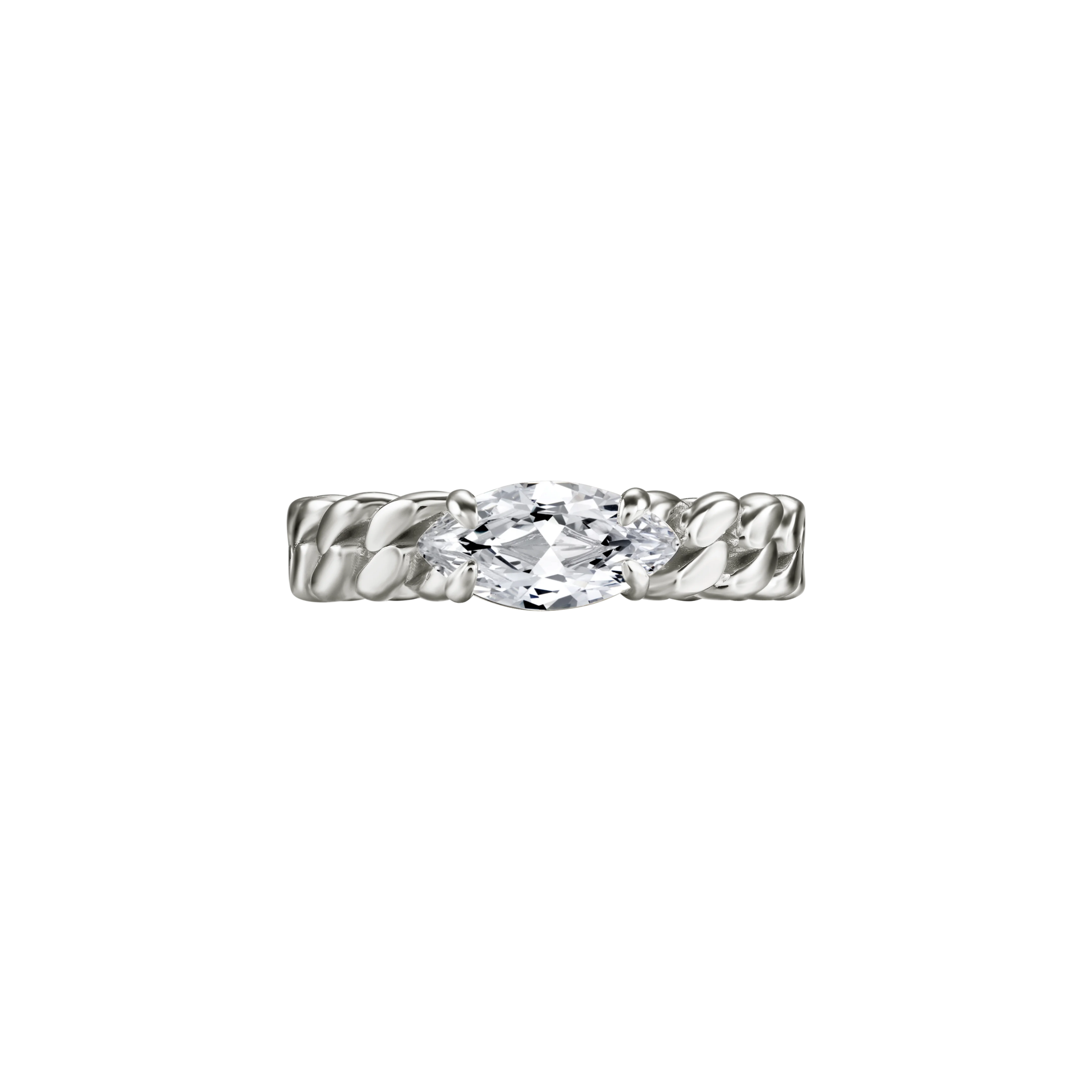 Glory marquise curb-link ring 1ct - Glory marquise curb-link ring 1ct -  The Future Rocks -    5