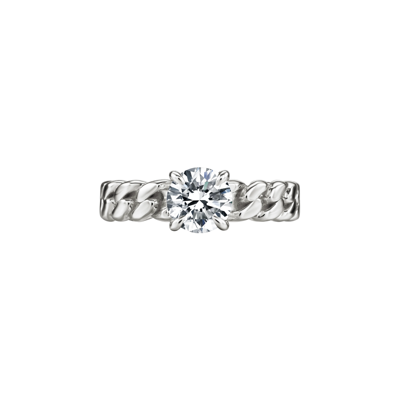 Grace round curb-link ring 1ct - Grace round curb-link ring 1ct -  The Future Rocks -    3