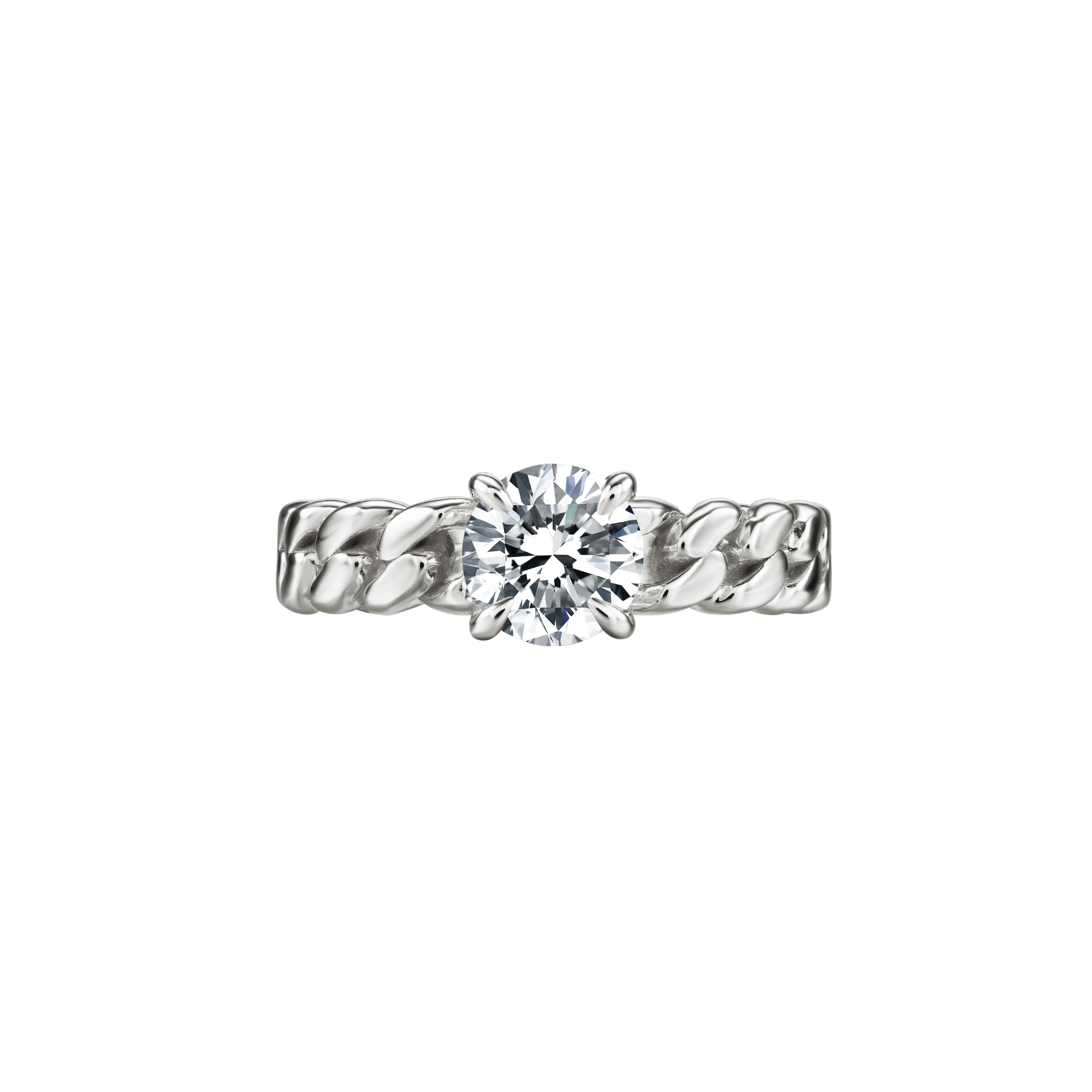 Grace round curb-link ring 1ct - Grace round curb-link ring 1ct -  The Future Rocks -    3