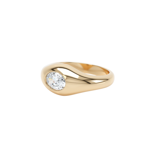 Curve diamond signet ring - Curve diamond signet ring -  The Future Rocks -    1