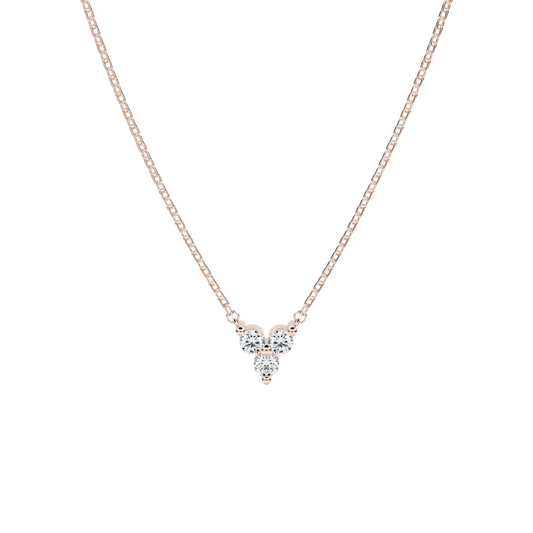  Lerala necklace - Three Stone Lab-Grown Diamond Pendant Necklace -  The Future Rocks  -    1 
