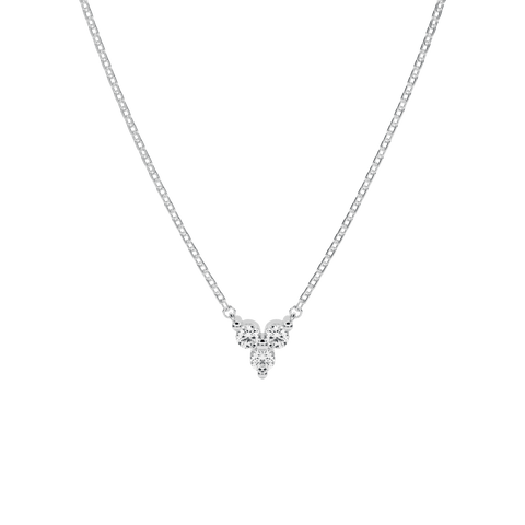  Lerala necklace - Three Stone Lab-Grown Diamond Pendant Necklace -  The Future Rocks  -    2 