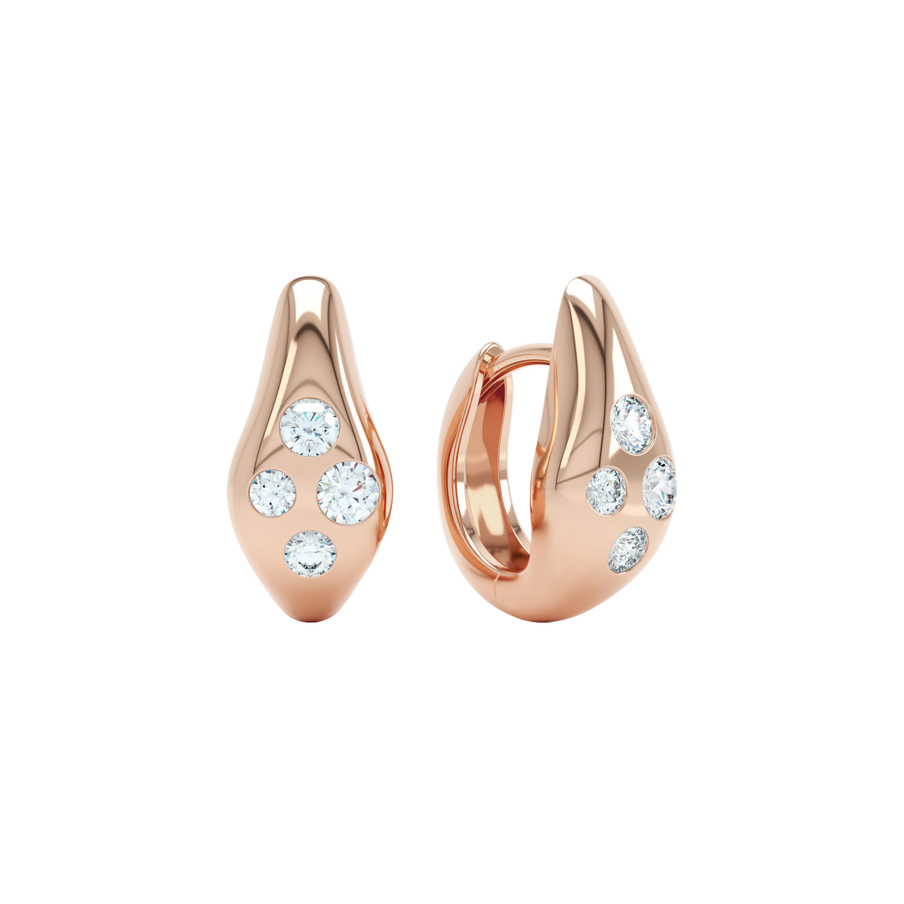 Curve diamond huggies - Curve diamond huggies -  The Future Rocks -    4