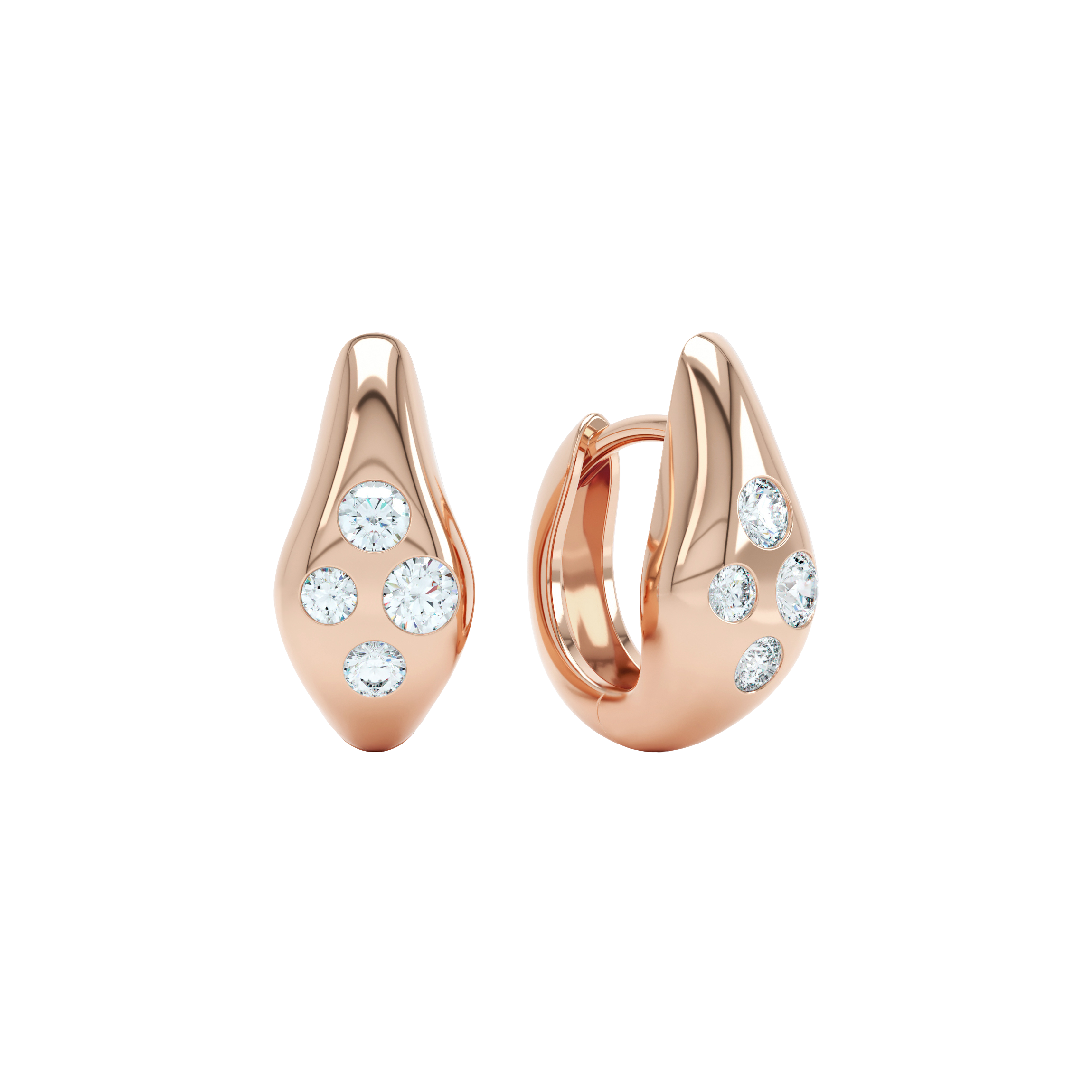 Curve diamond huggies - Curve diamond huggies -  The Future Rocks -    4