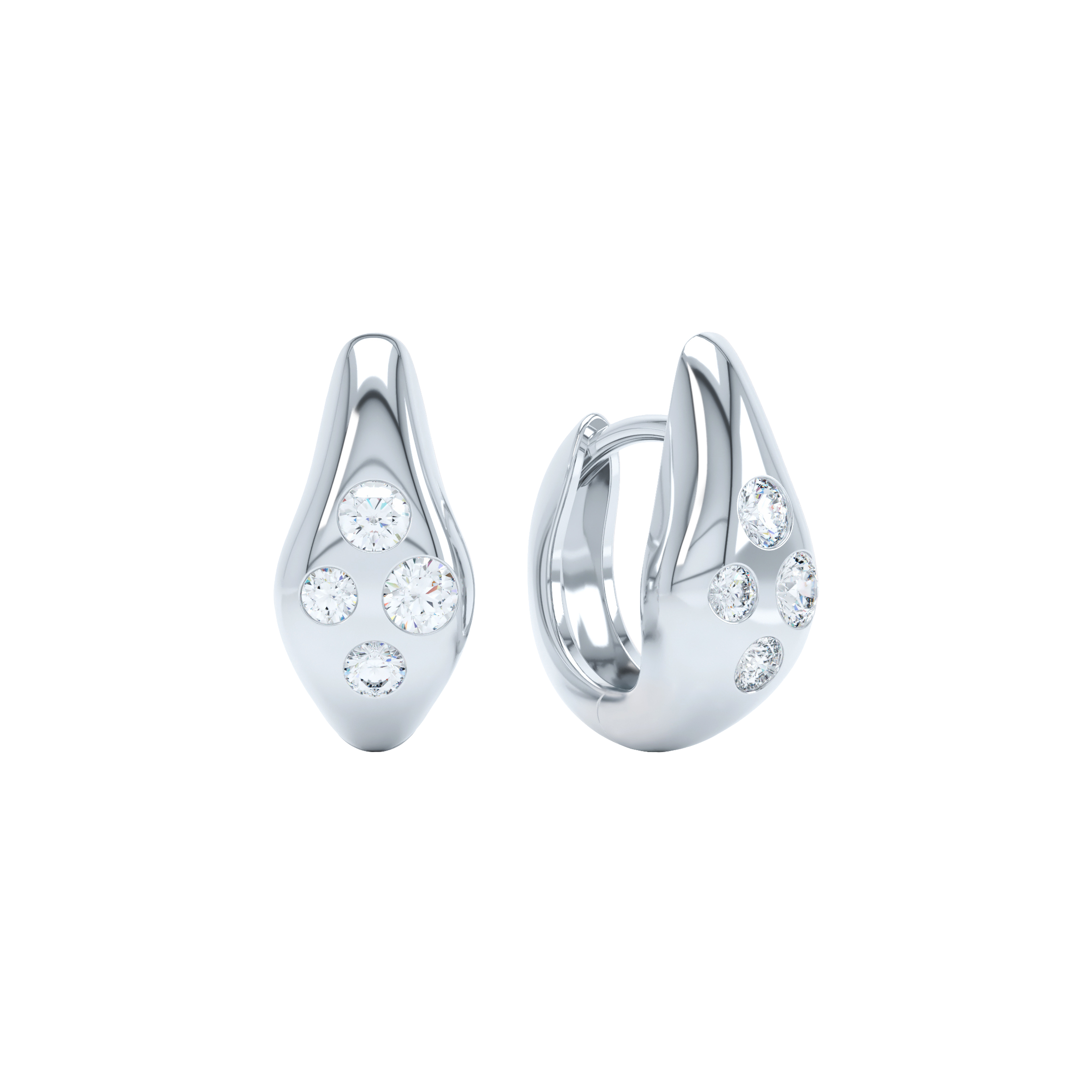 Curve diamond huggies - Curve diamond huggies -  The Future Rocks -    3