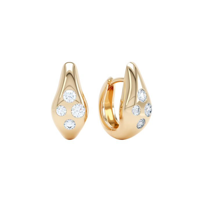 Curve diamond huggies - Curve diamond huggies -  The Future Rocks -    1