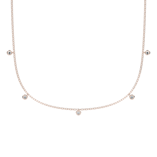  Lyra necklace - Five Stone Diamond Necklace -  The Future Rocks  -    1 