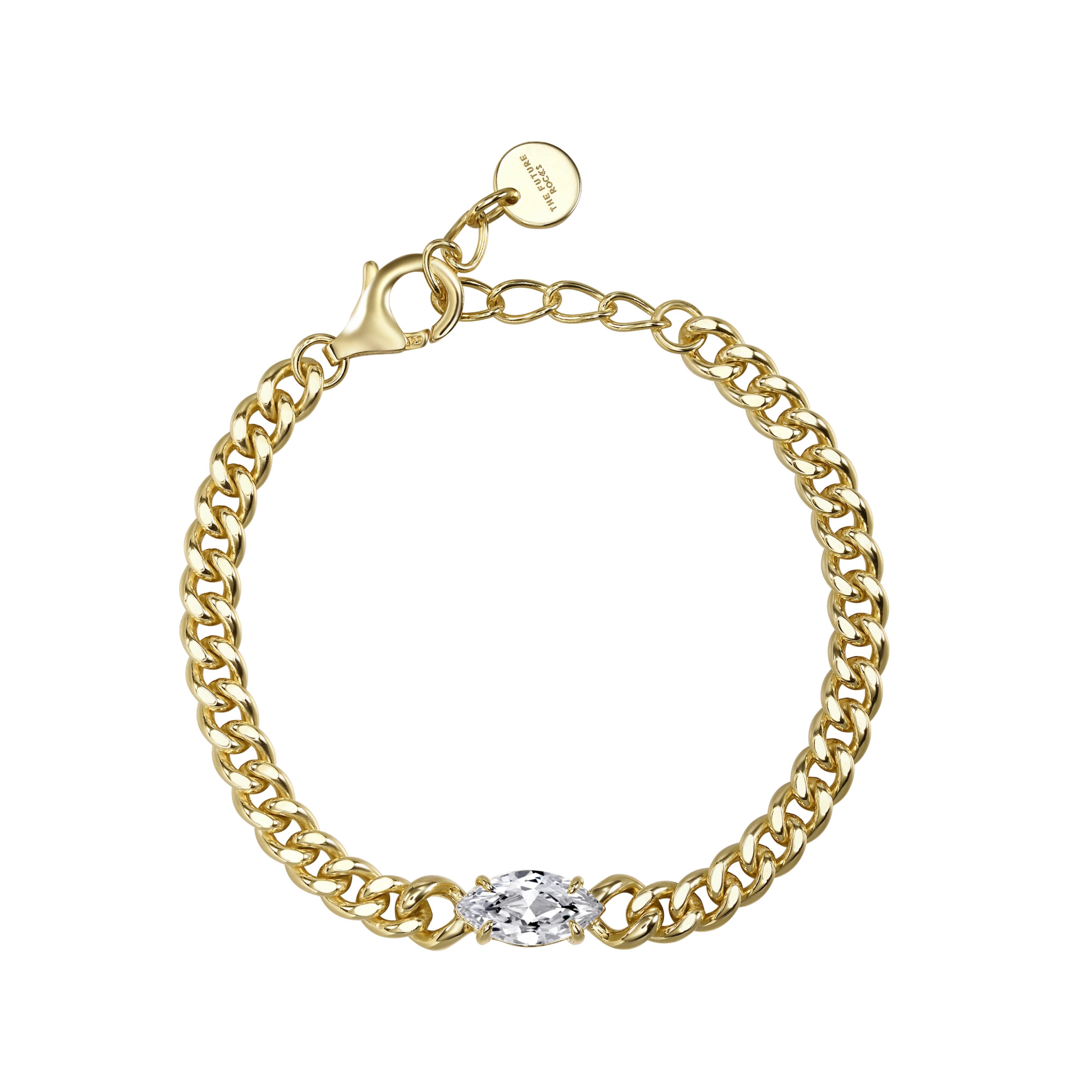 Lara marquise curb-link bracelet 1ct - Lara marquise curb-link bracelet 1ct -  The Future Rocks -    5