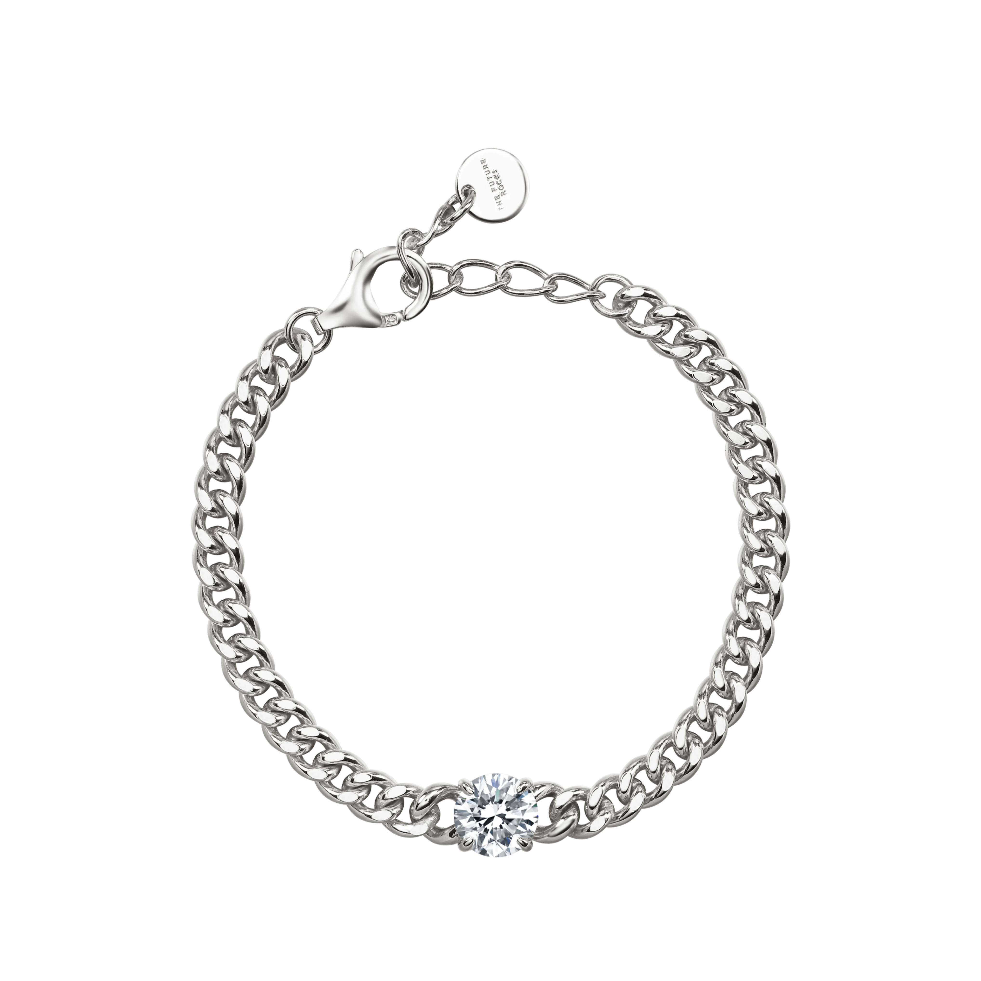 Leila round curb-link bracelet 1ct - Leila round curb-link bracelet 1ct -  The Future Rocks -    5
