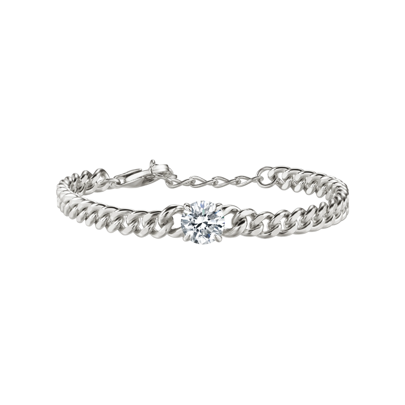 Leila round curb-link bracelet 1ct - Leila round curb-link bracelet 1ct -  The Future Rocks -    3