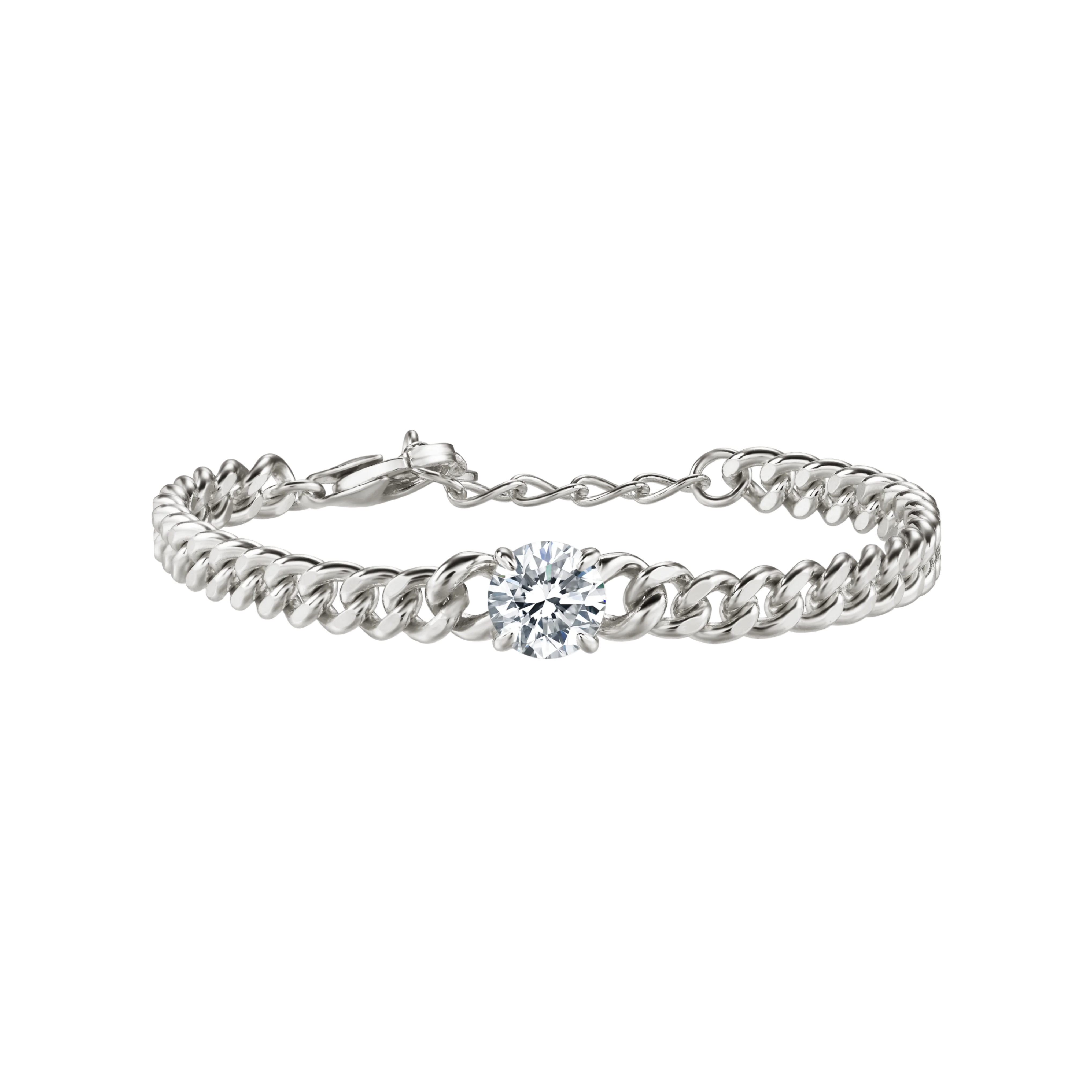 Leila round curb-link bracelet 1ct - Leila round curb-link bracelet 1ct -  The Future Rocks -    3