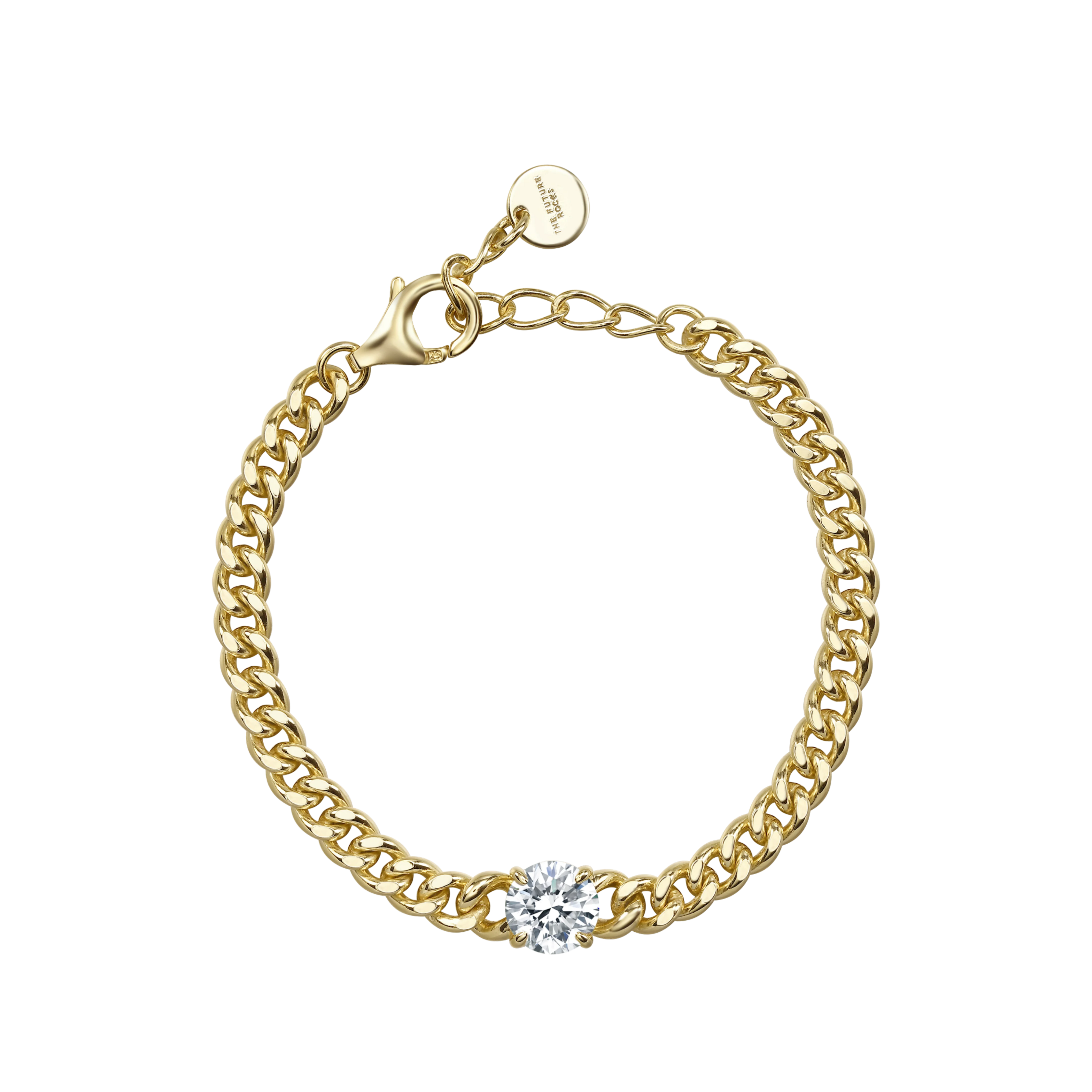 Leila round curb-link bracelet 1ct - Leila round curb-link bracelet 1ct -  The Future Rocks -    6
