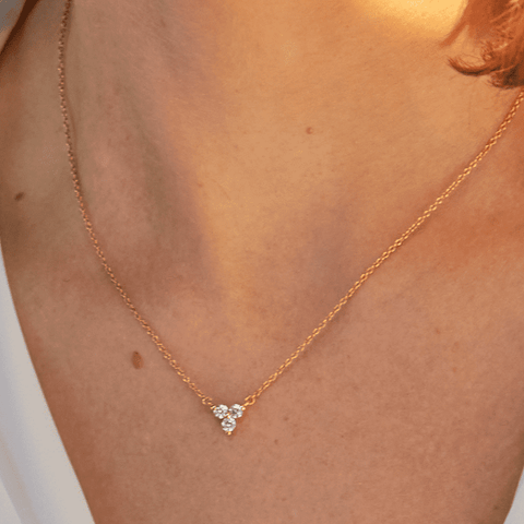  Lerala necklace - Three Stone Lab-Grown Diamond Pendant Necklace -  The Future Rocks  -    4 