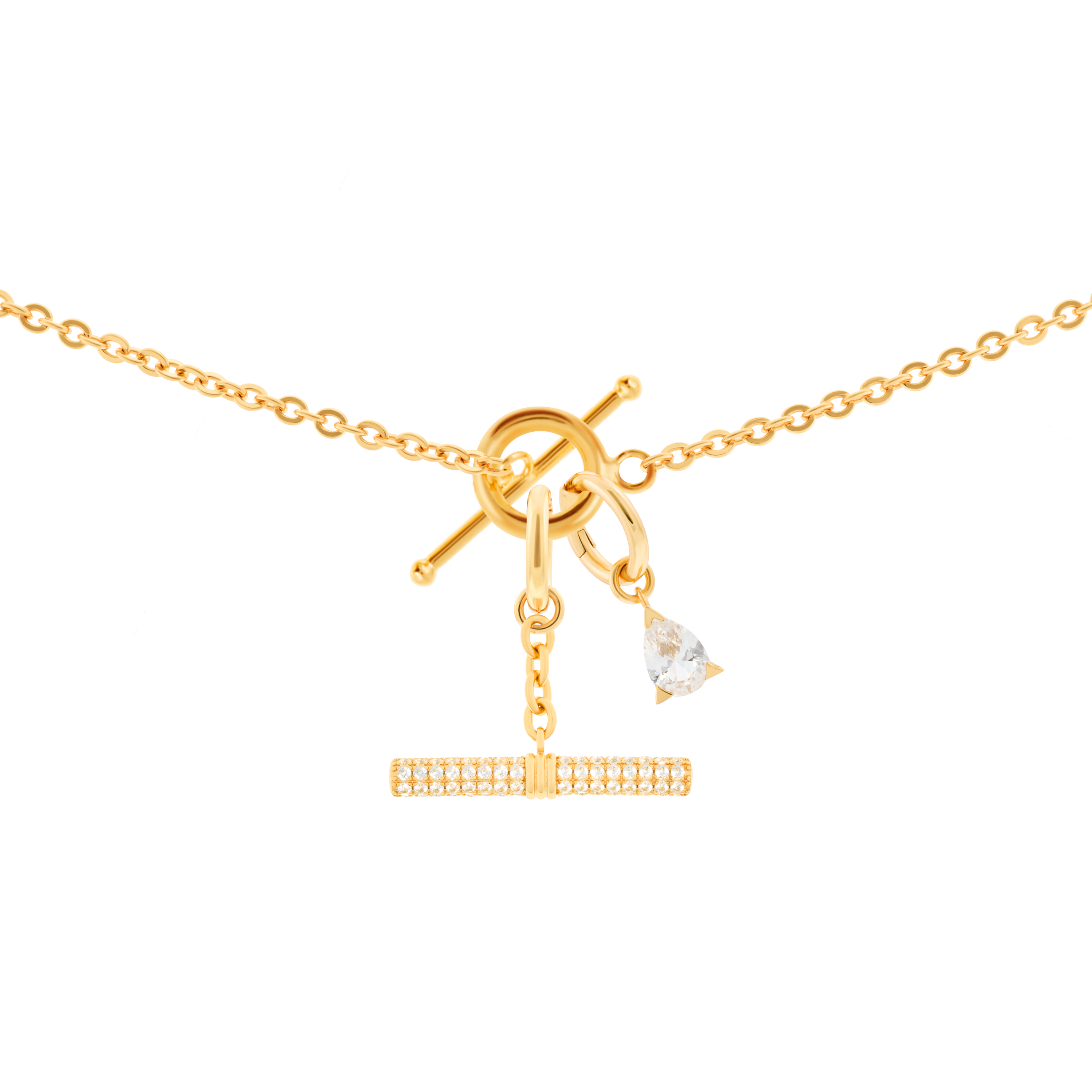 Gaia necklace with 2 charms in gold vermeil - Gaia necklace with 2 charms in gold vermeil -  The Future Rocks -    2