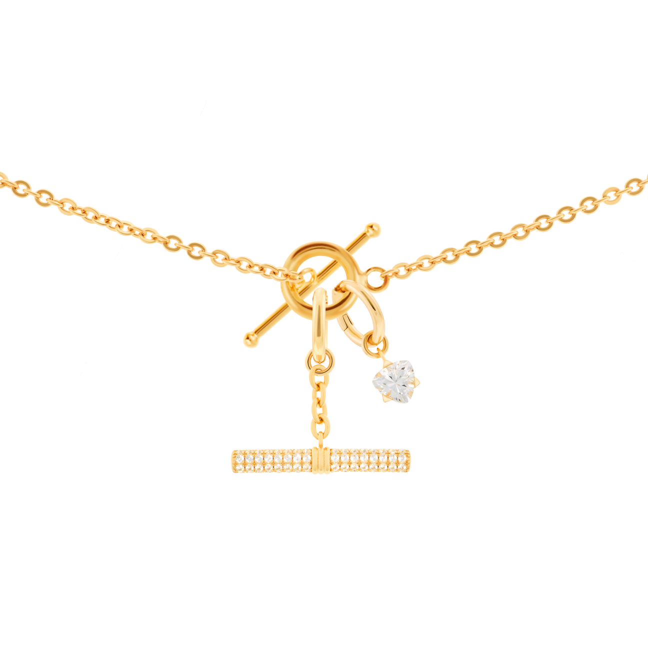 Gaia necklace with 2 charms in gold vermeil - Gaia necklace with 2 charms in gold vermeil -  The Future Rocks -    4