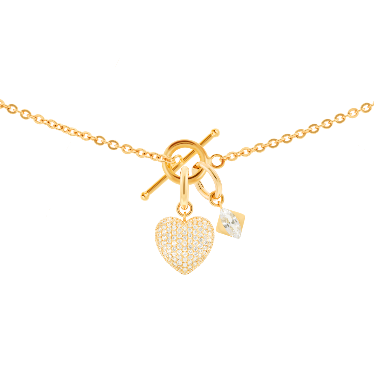 Gaia necklace with 2 charms in gold vermeil - Gaia necklace with 2 charms in gold vermeil -  The Future Rocks -    5