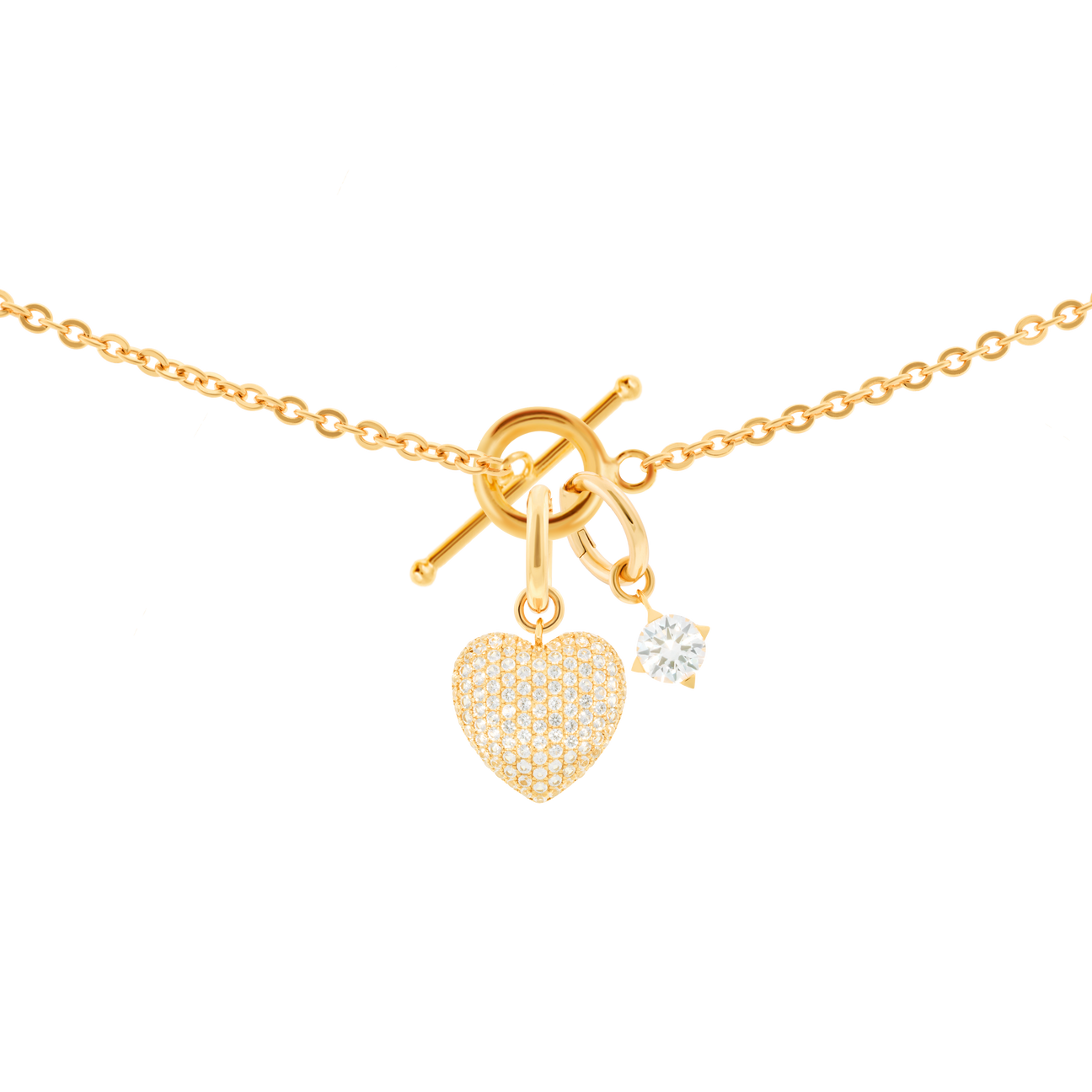Gaia necklace with 2 charms in gold vermeil - Gaia necklace with 2 charms in gold vermeil -  The Future Rocks -    7