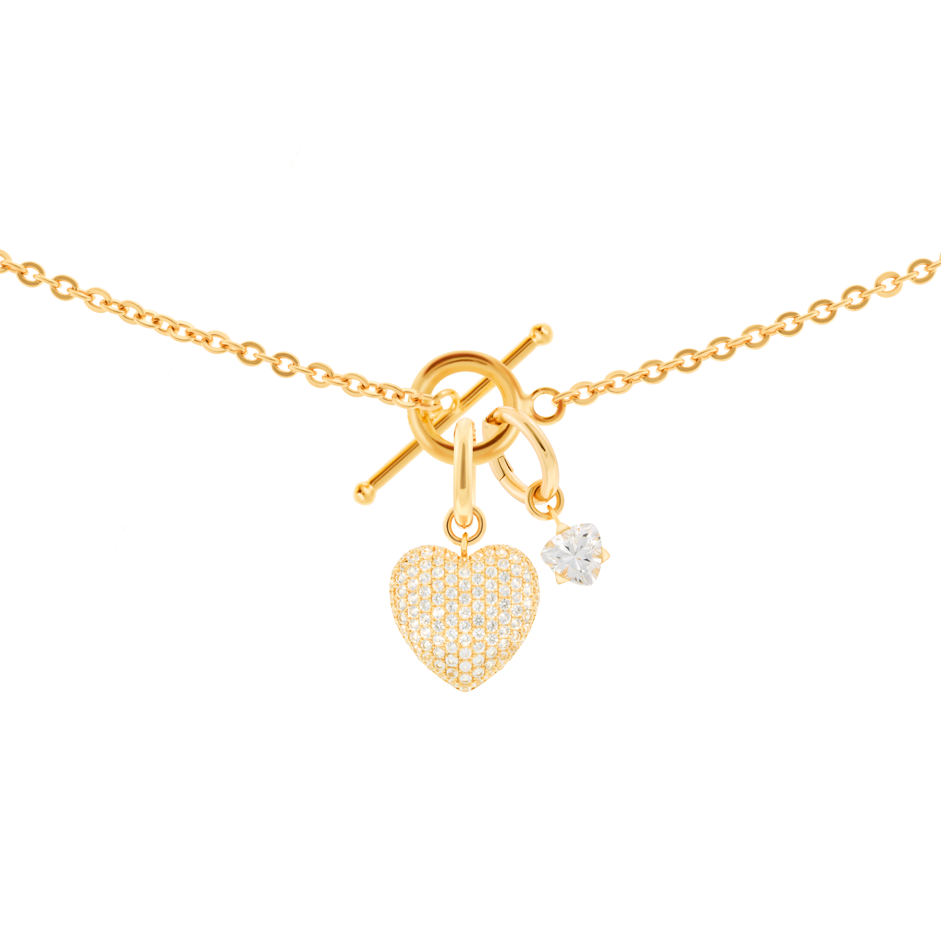 Gaia necklace with 2 charms in gold vermeil - Gaia necklace with 2 charms in gold vermeil -  The Future Rocks -    8