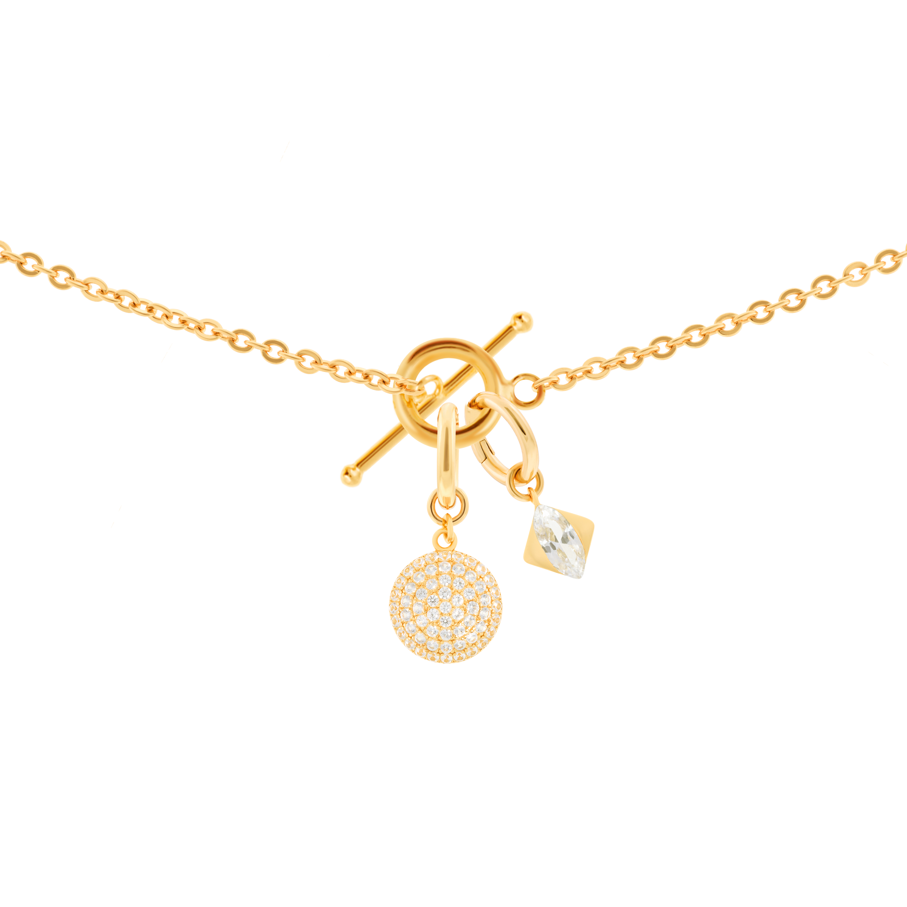 Gaia necklace with 2 charms in gold vermeil - Gaia necklace with 2 charms in gold vermeil -  The Future Rocks -    9
