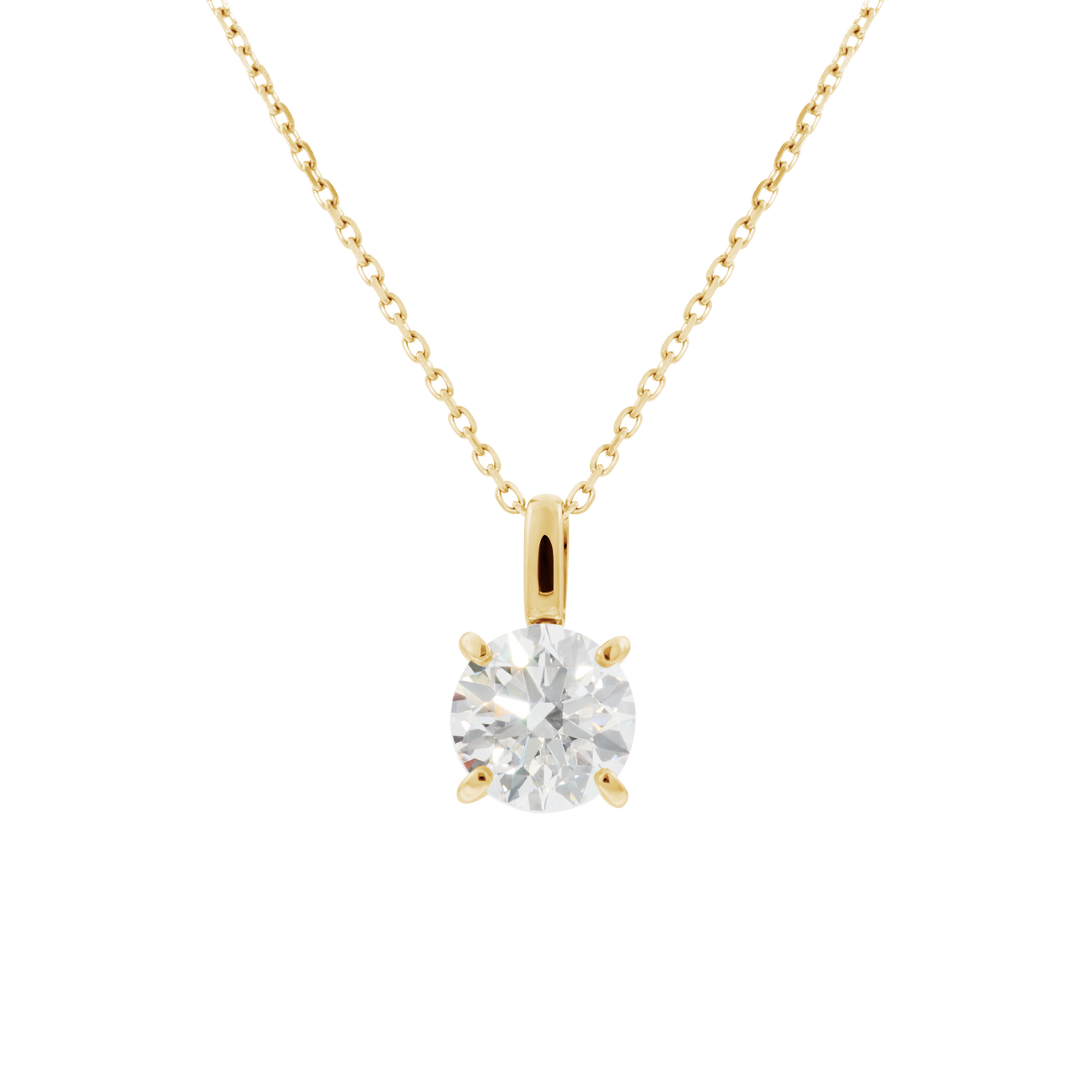 Luna solitaire bale necklace 2ct - Luna solitaire bale necklace 2ct -  The Future Rocks -    1