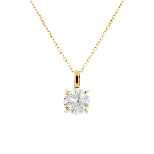 Luna solitaire bale necklace 2ct - Luna solitaire bale necklace 2ct -  The Future Rocks -    1