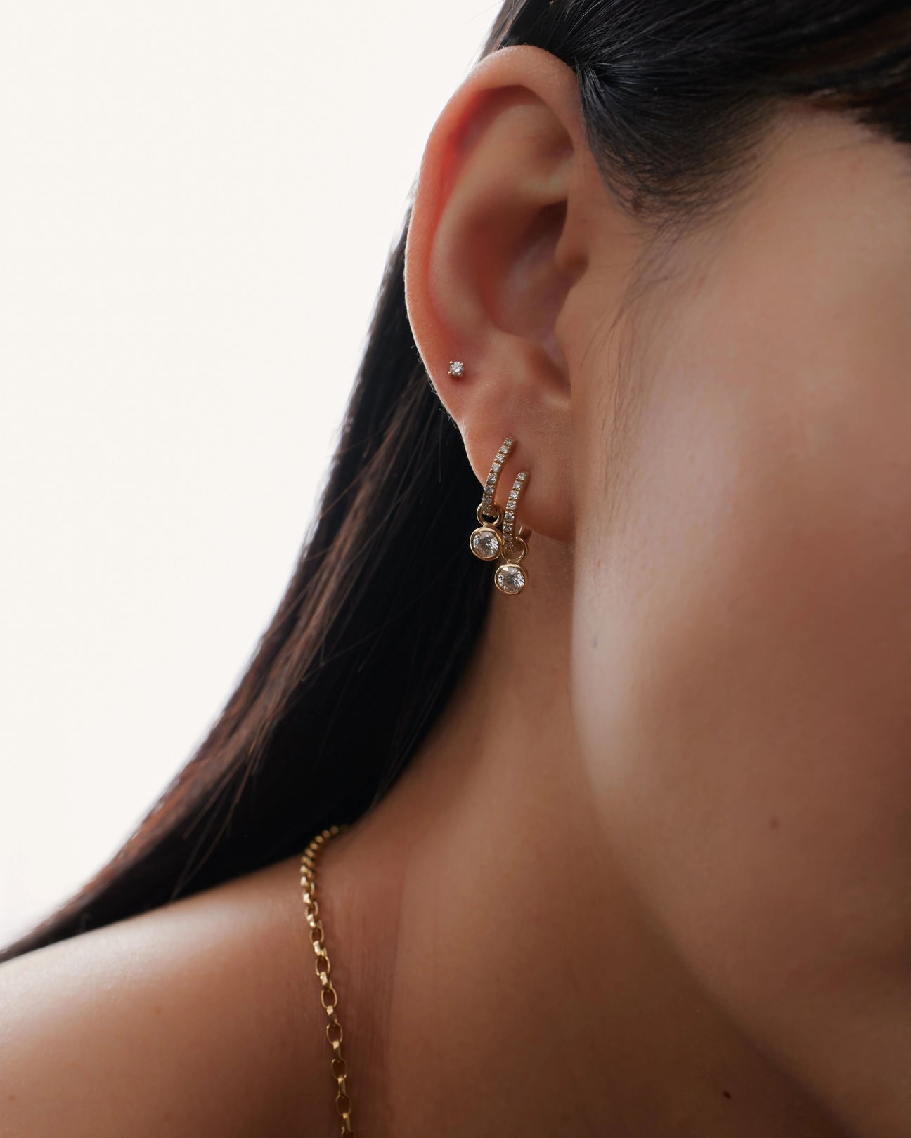 Round diamond earring charm - Round diamond earring charm -  The Future Rocks -    4