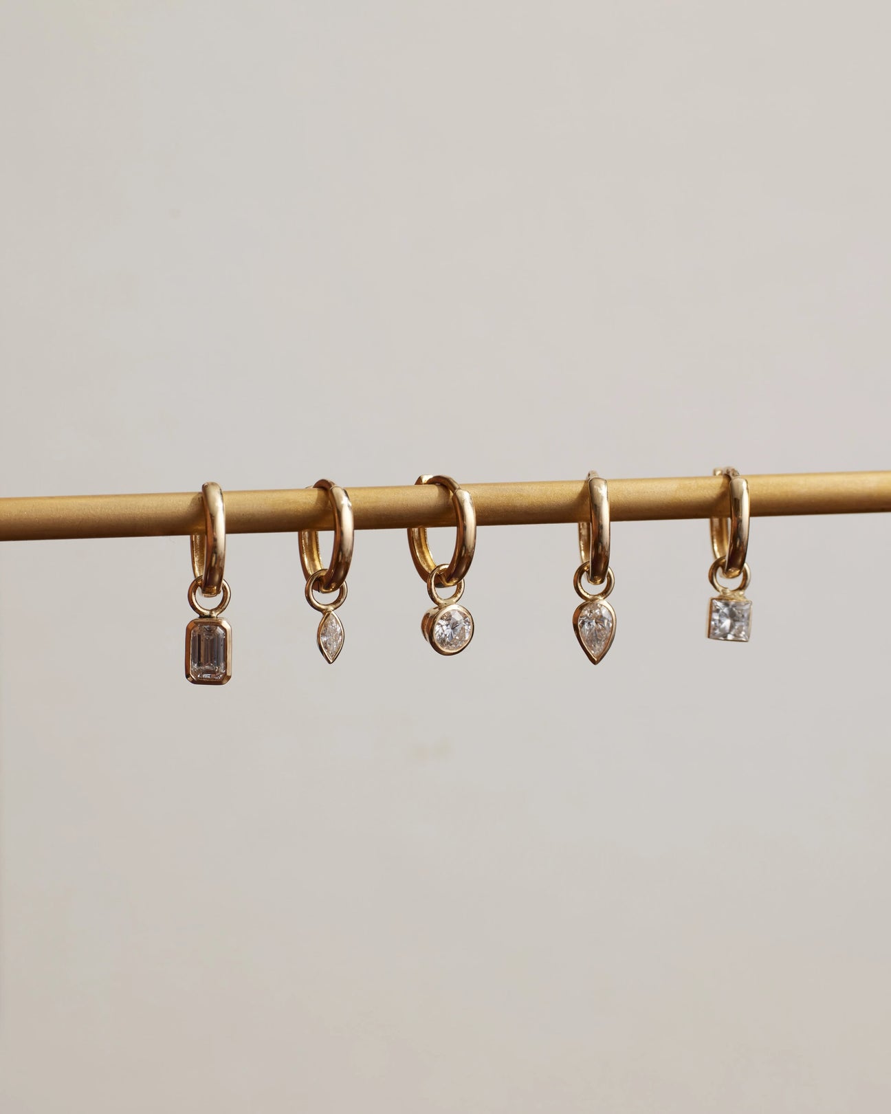 Round diamond earring charm - Round diamond earring charm -  The Future Rocks -    10