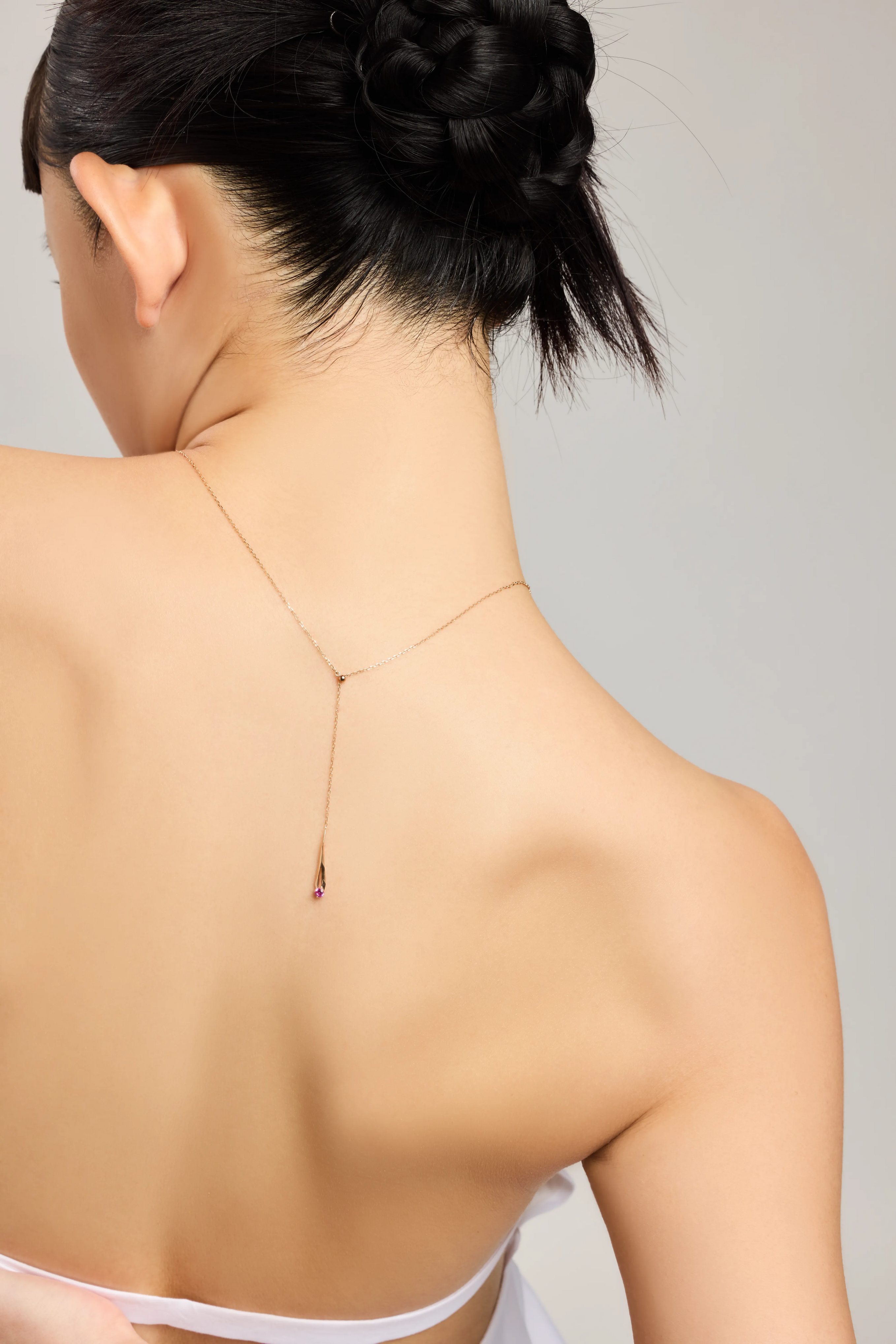 Meteor adjustable ruby lariat necklace - Meteor adjustable ruby lariat necklace -  The Future Rocks -    3