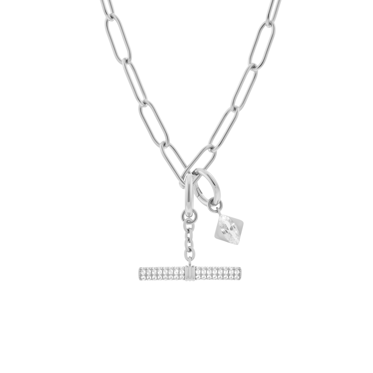 Phoebe necklace with 2 charms in 925 sterling silver - Phoebe necklace with 2 charms in 925 sterling silver -  The Future Rocks -    1